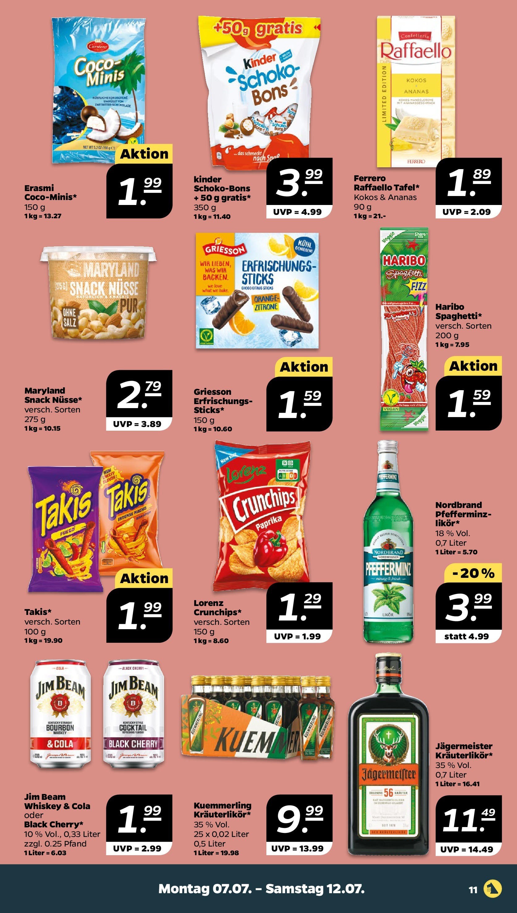 Netto - Netto APS : Wochenangebote ab 06.07.2025 → Angebote nächste Woche | Seite: 13 | Produkte: Raffaello, Schokolade, Likör, Salz