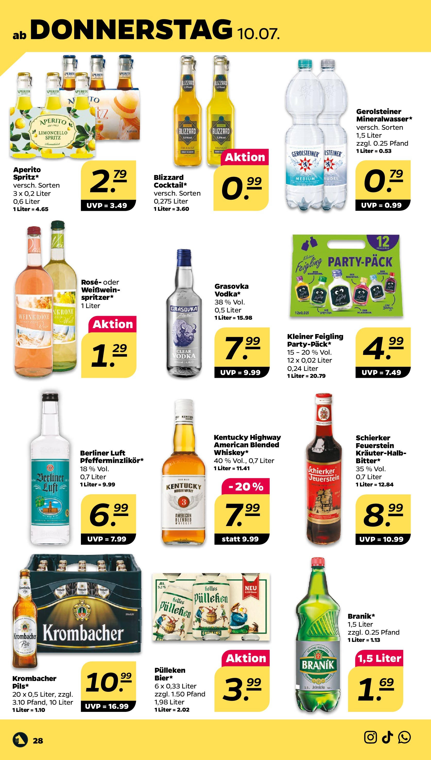 Netto - Netto APS : Wochenangebote ab 06.07.2025 → Angebote nächste Woche | Seite: 30 | Produkte: Berliner, Kleiner feigling, Vodka, Gerolsteiner