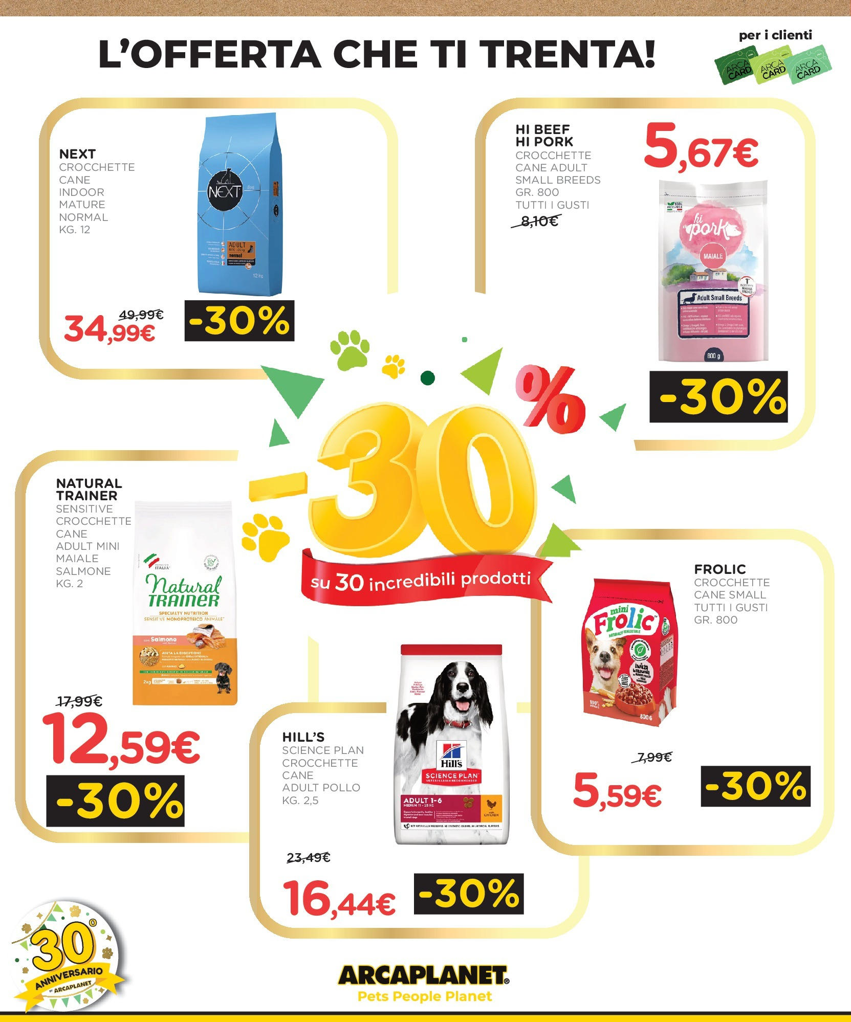 Nuovo Volantino Arcaplanet	 dal 29/06/2025 > offerte anteprima 🛍️ | Pagina: 2 | Prodotti: Pollo, Maiale, Salmone, Crocchette