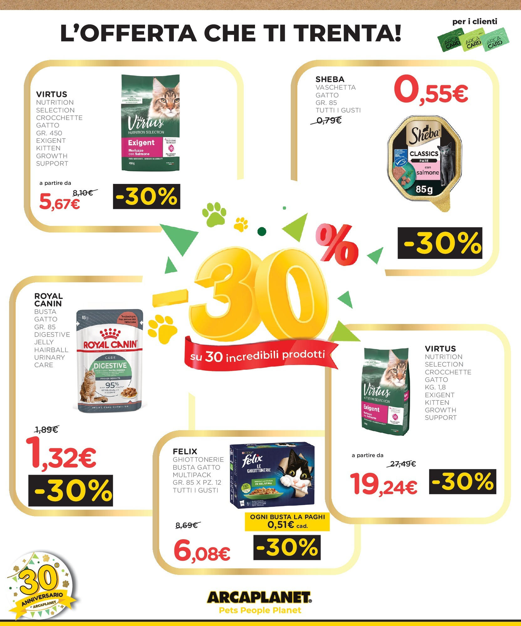 Nuovo Volantino Arcaplanet	 dal 29/06/2025 > offerte anteprima 🛍️ | Pagina: 6 | Prodotti: Paté, Merluzzo, Crocchette, Crocchette gatto