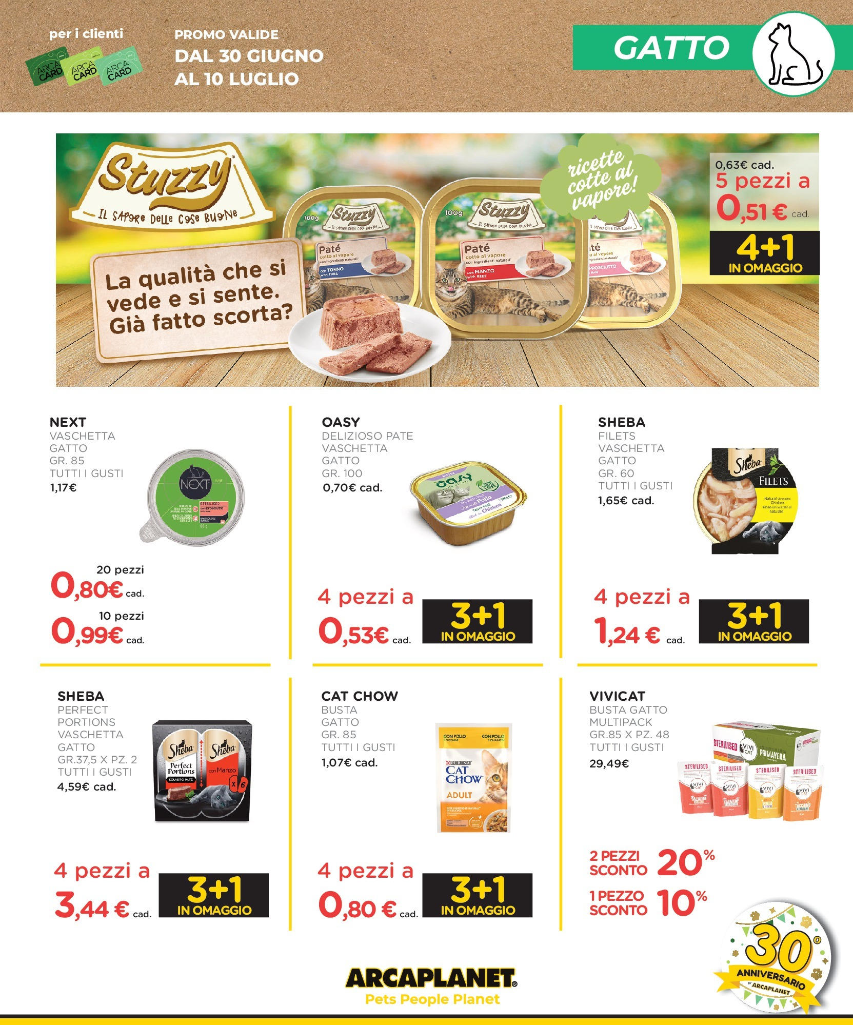 Nuovo Volantino Arcaplanet	 dal 29/06/2025 > offerte anteprima 🛍️ | Pagina: 17 | Prodotti: Paté, Pollo, Manzo, Tonno