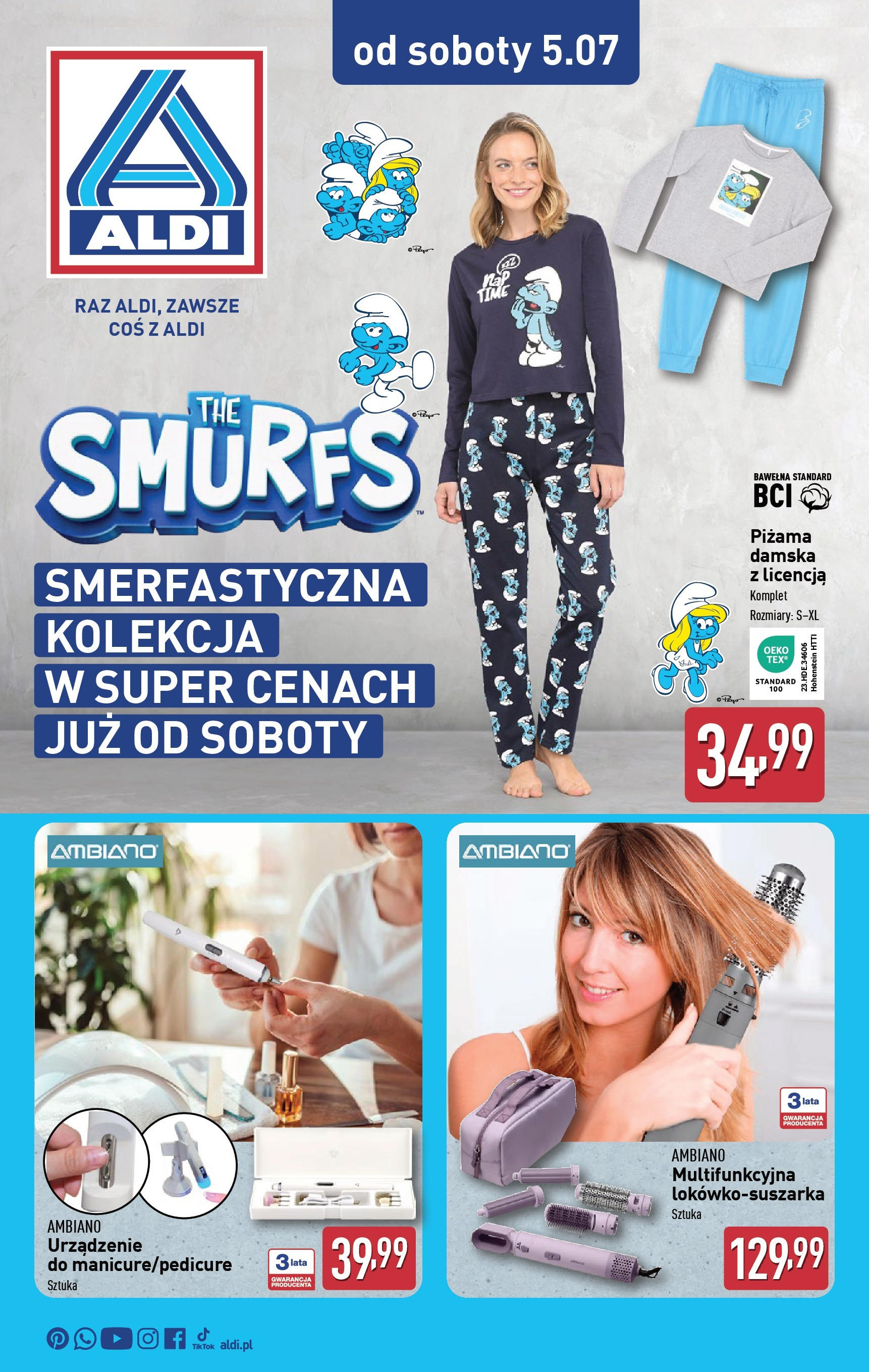 Aldi - Aldi Non food Sobota ważne do 5.07 od 04.07.2025 - Ulotka PDF, promocje | Strona: 1 | Produkty: Piżama