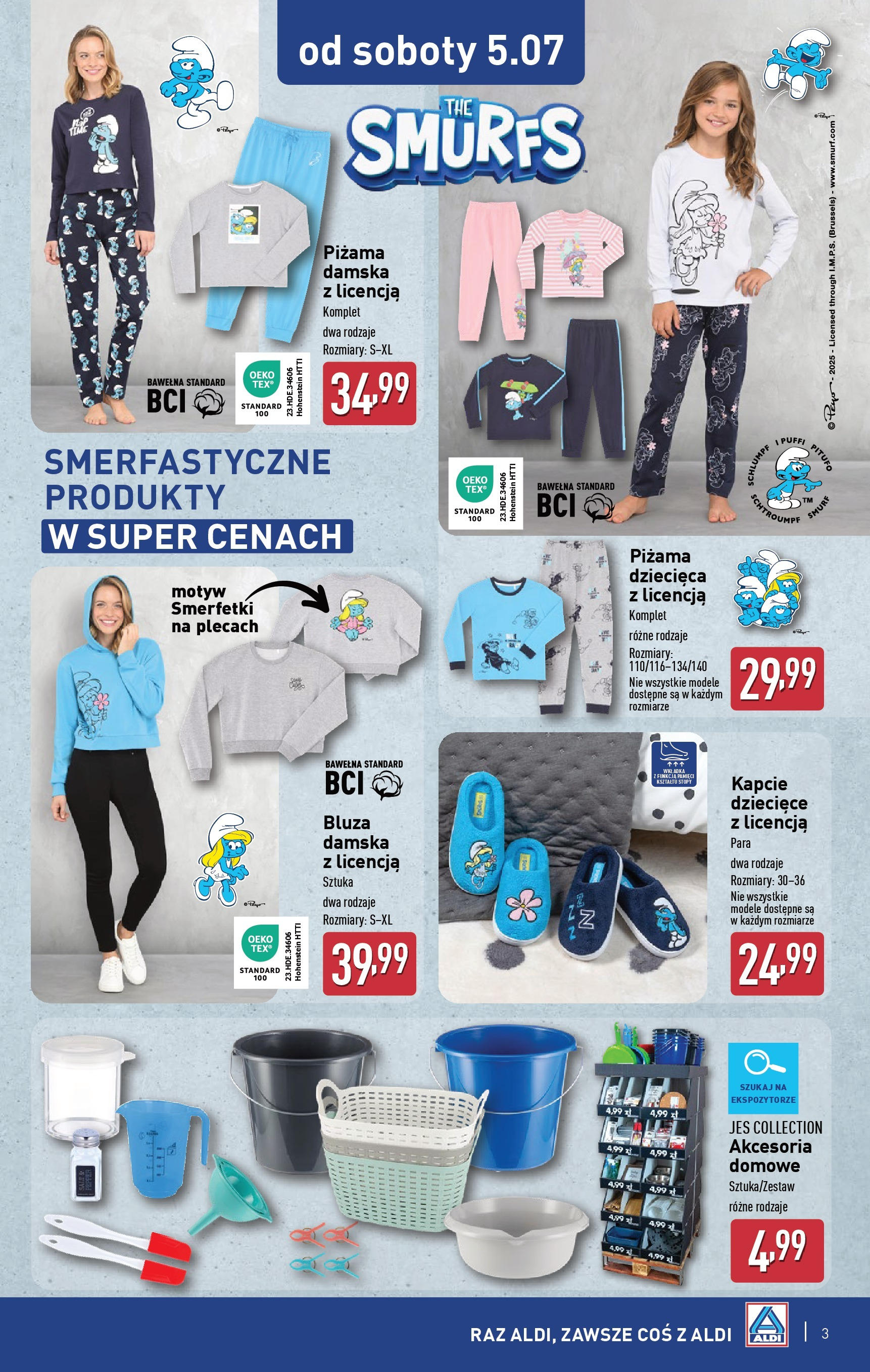 Aldi - Aldi Non food Sobota ważne do 5.07 od 04.07.2025 - Ulotka PDF, promocje | Strona: 3 | Produkty: Piżama, Kapcie