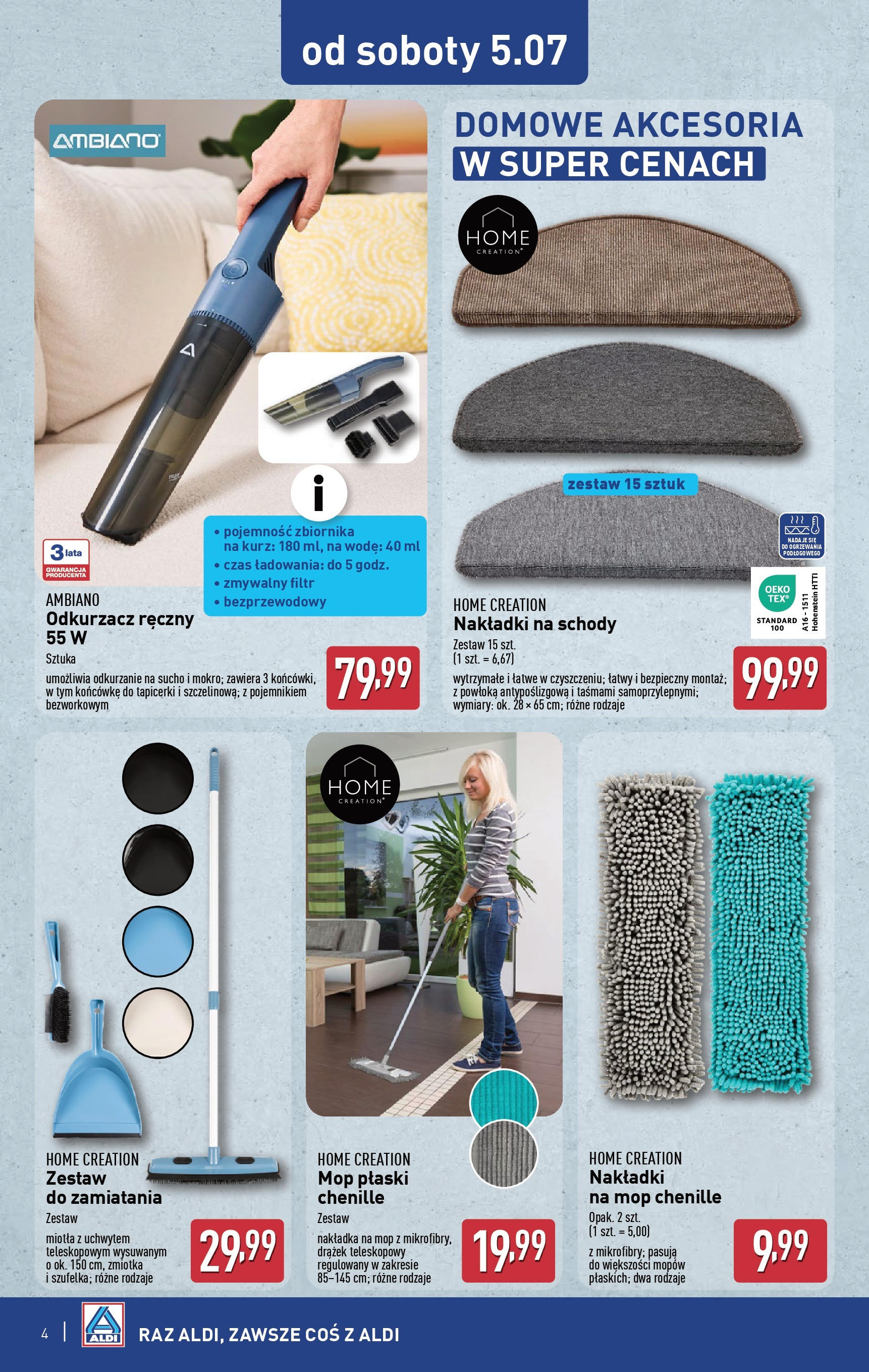 Aldi - Aldi Non food Sobota ważne do 5.07 od 04.07.2025 - Ulotka PDF, promocje | Strona: 4 | Produkty: Odkurzacz, Cleaner