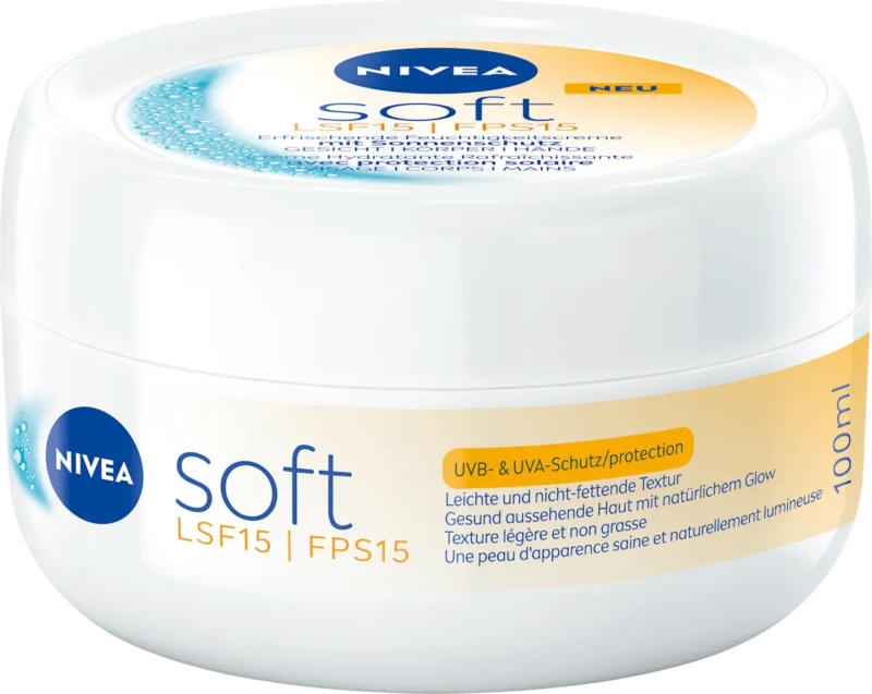 NIVEA Feuchtigkeitscreme soft im Tiegel LSF 15