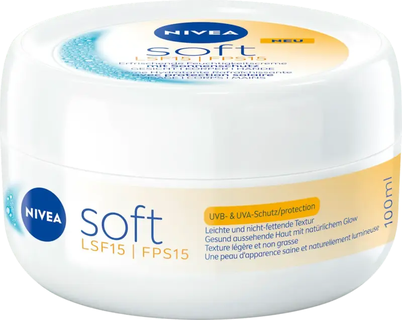 NIVEA Feuchtigkeitscreme soft im Tiegel LSF 15