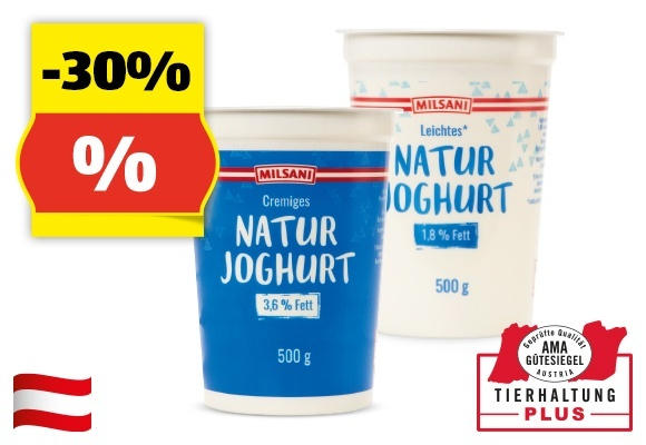 MILSANI Cremiges Naturjoghurt, 500 g