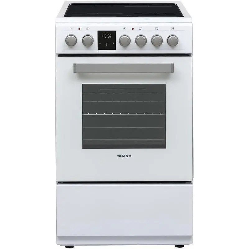 Готварска печка (ток) Sharp KF-56FVDT22WMK-EU , Бял , Керамични