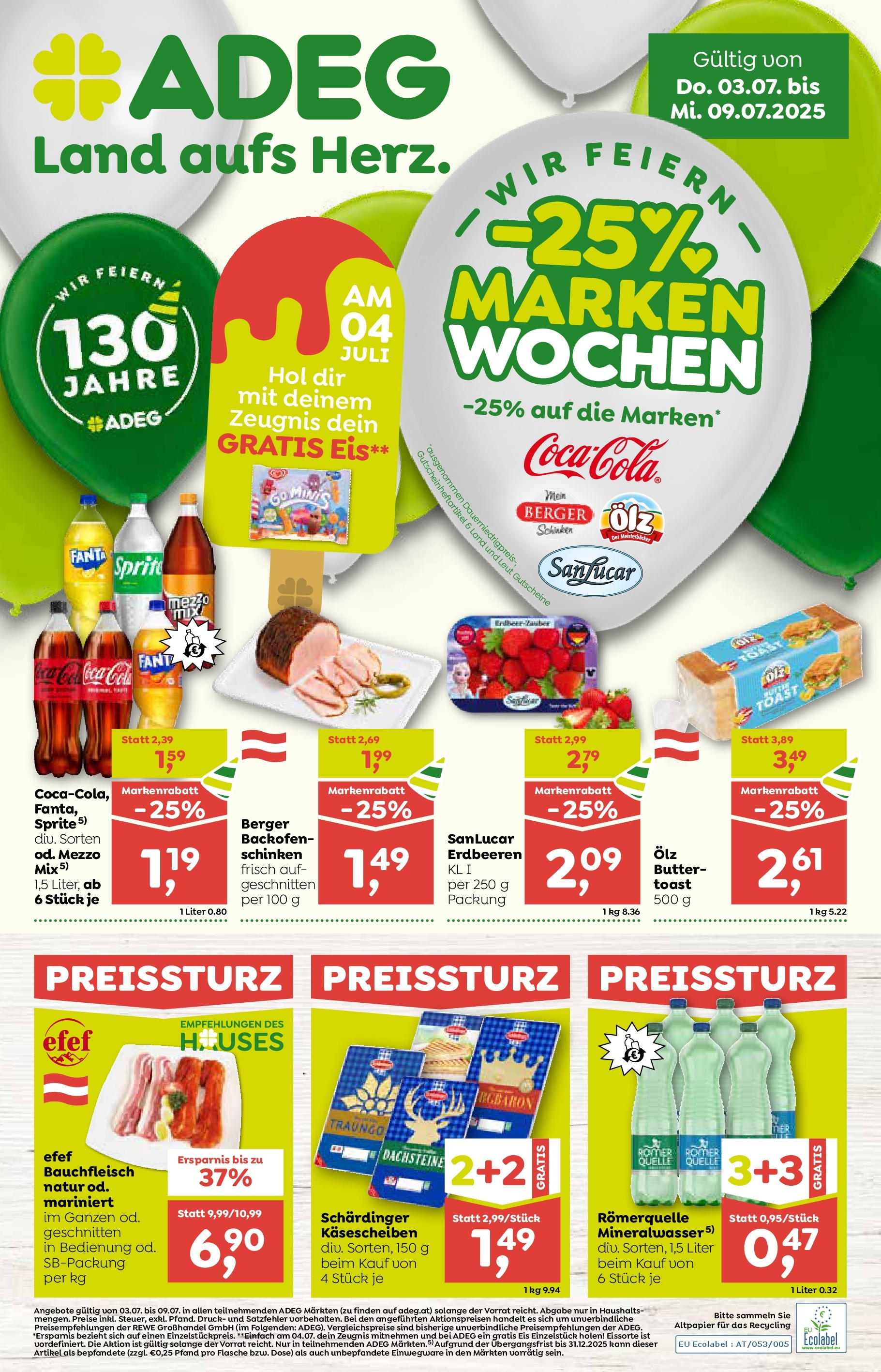  ADEG Unken, Grossgmain, Anthering ab (03.07.2025 - 09.07.2025) - Seite 1