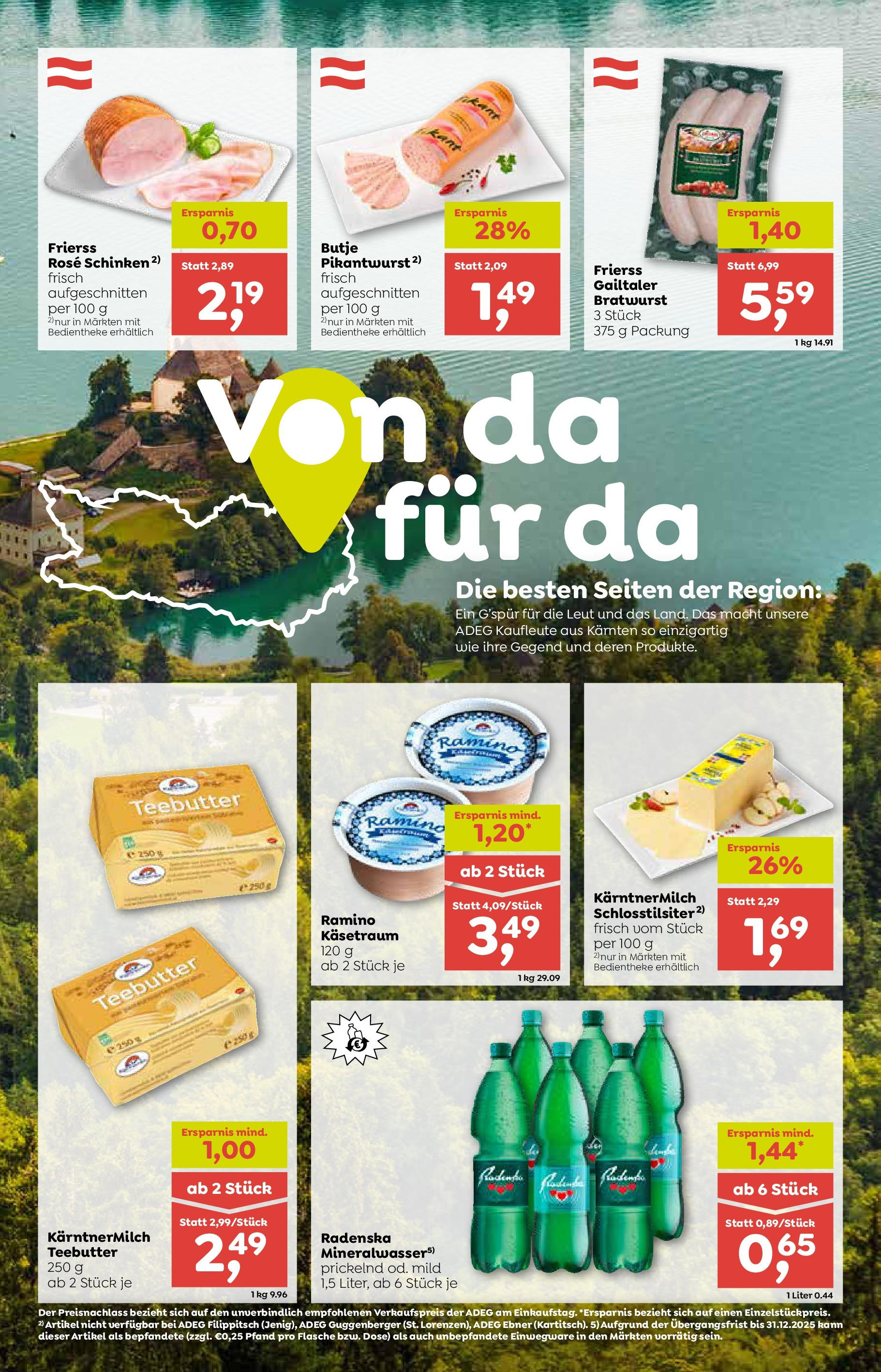 ADEG Preitenegg, Micheldorf, Arriach von 03.07.2025 - Aktuelle Angebote | Seite: 6 | Produkte: Schinken