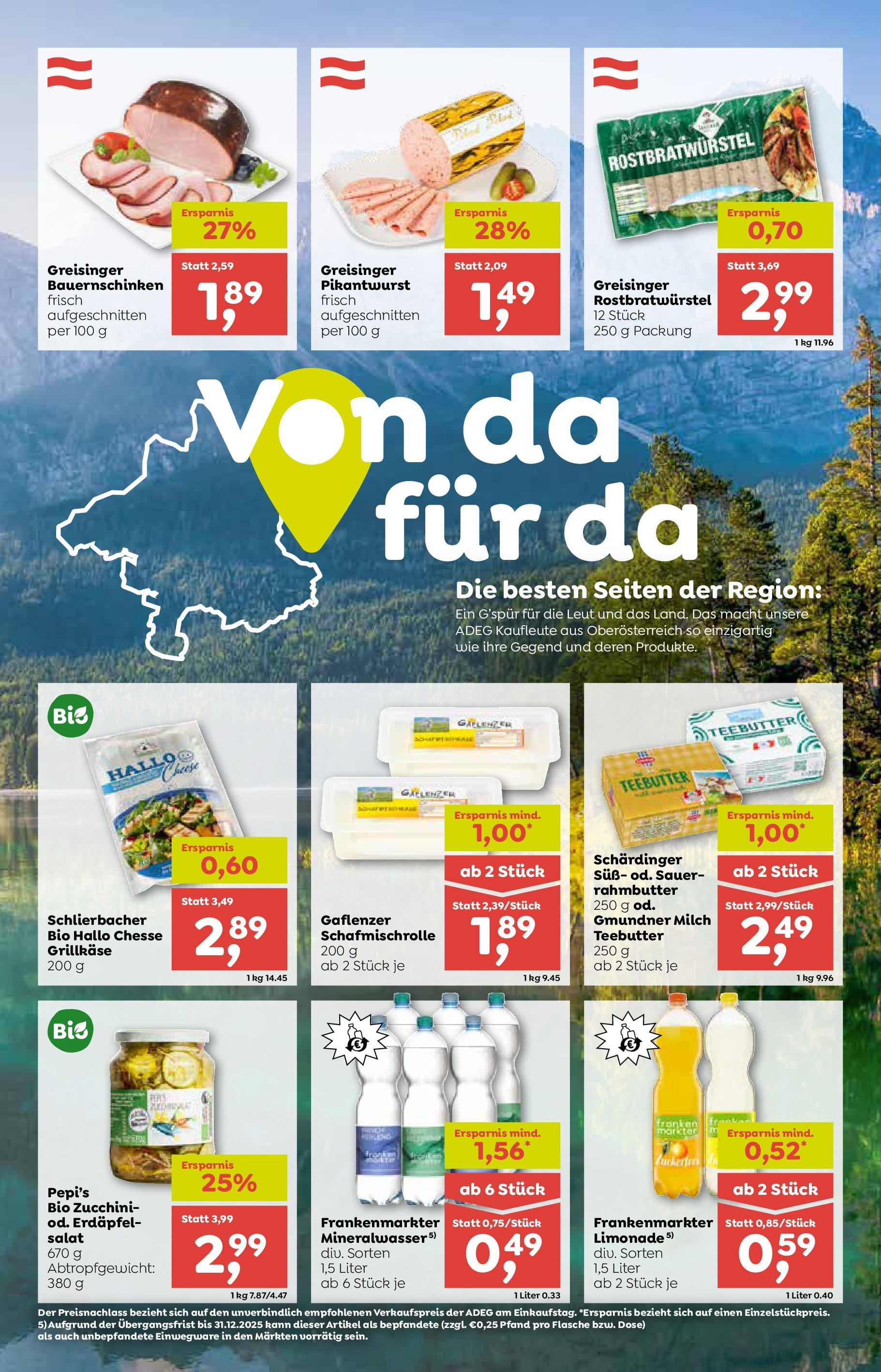 ADEG Steinbach/Ziehb, Maria Neustift, Pettenbach von 03.07.2025 - Aktuelle Angebote | Seite: 6 | Produkte: Salat, Milch