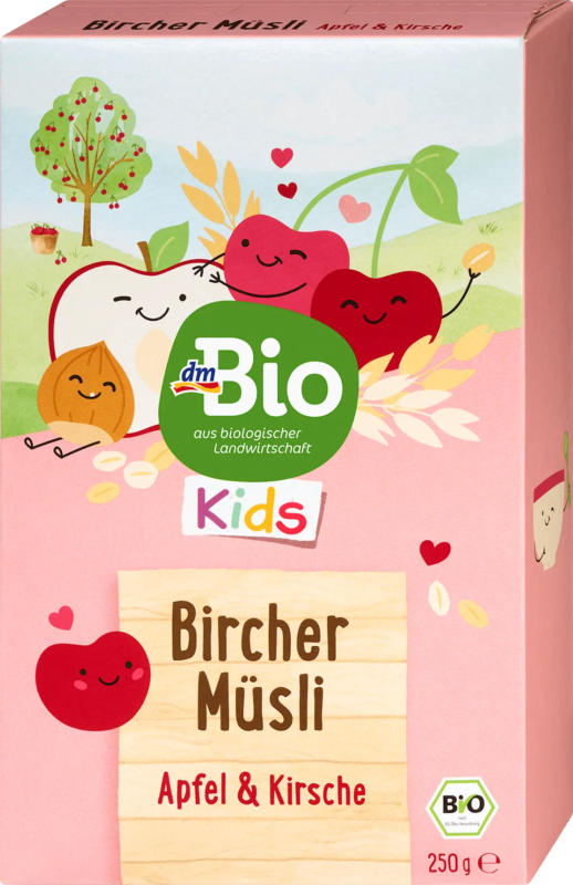 dmBio Kindermüsli Bircher mit Kirschen