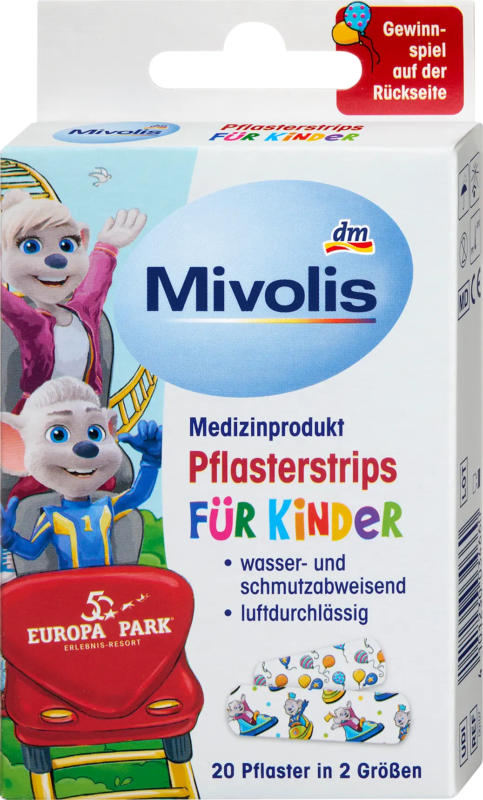Mivolis Pflasterstrips für Kinder Europa - Park Edition