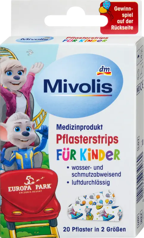 Mivolis Pflasterstrips für Kinder Europa - Park Edition