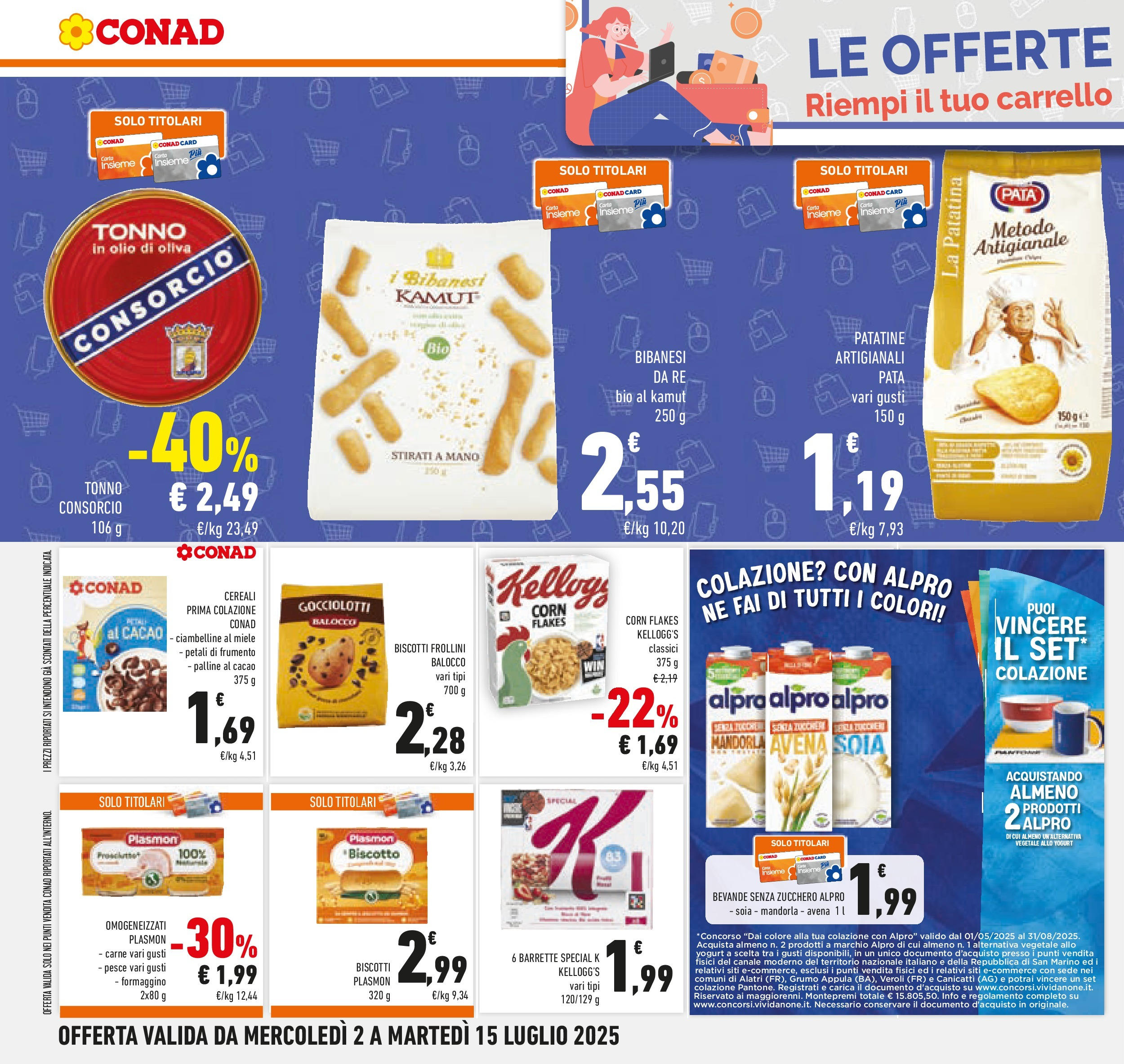 Volantino Conad dal 30/06/2025 > Anteprima - Luglio | Pagina: 26 | Prodotti: Carrello, Tonno, Cacao, Frollini
