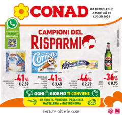 Anteprima del volantino Conad - Campioni del risparmio valido a partire dal 30.06.2025