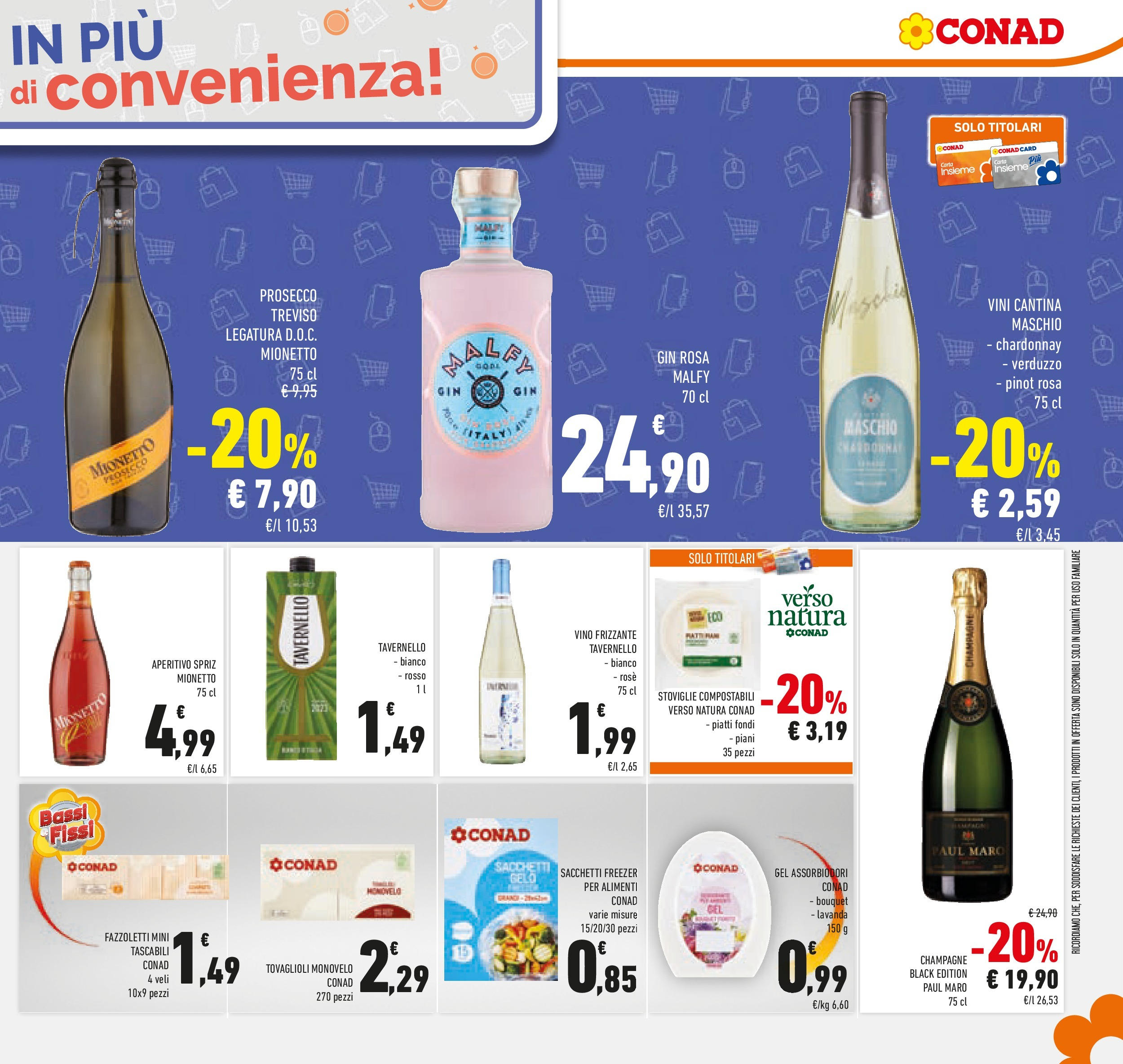 Volantino Conad dal 30/06/2025 > Anteprima - Luglio | Pagina: 29 | Prodotti: Gin, Freezer, Champagne, Lavanda