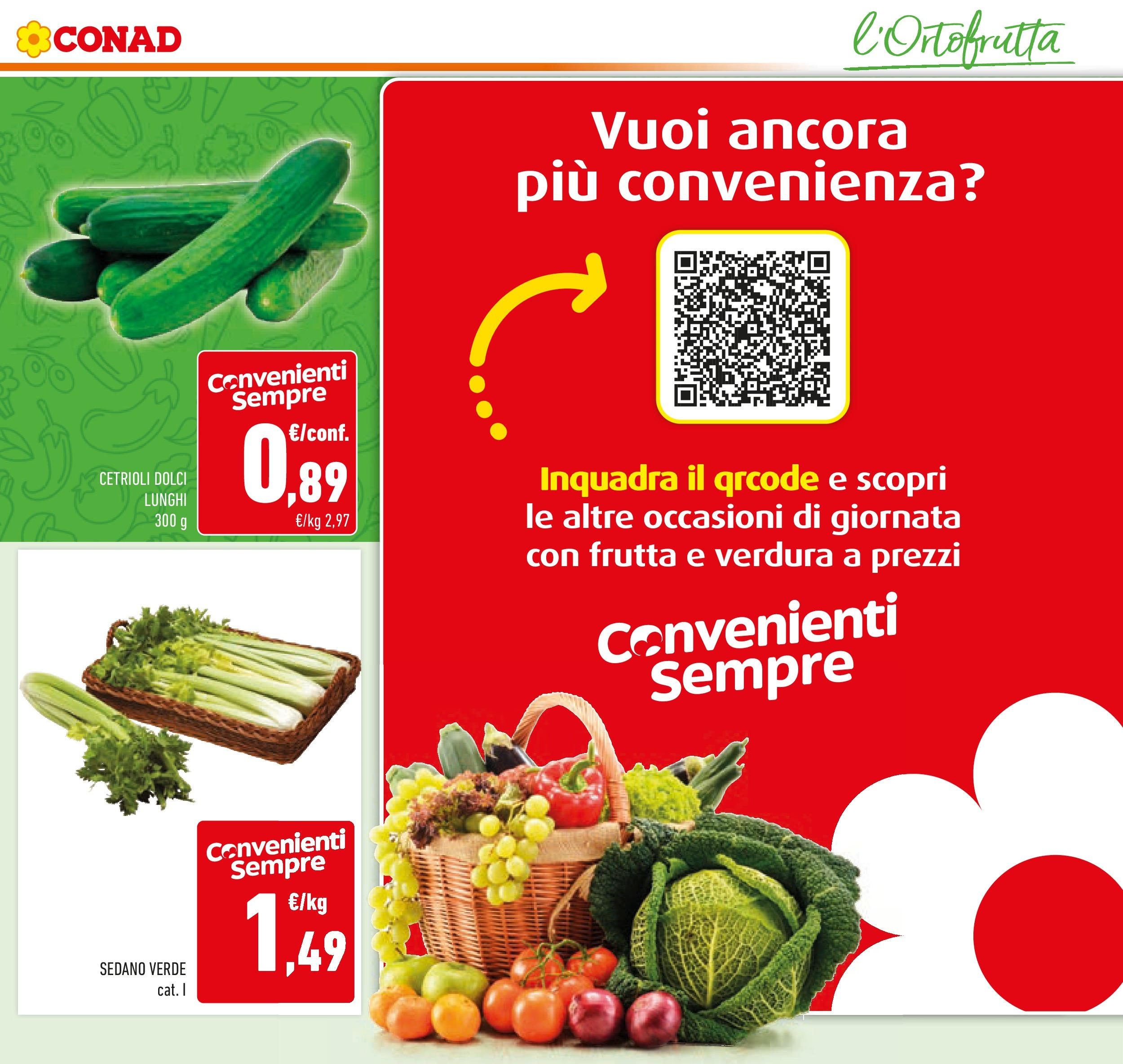 Volantino Conad dal 30/06/2025 > Anteprima - Luglio | Pagina: 5 | Prodotti: Cetrioli, Frutta, Sedano
