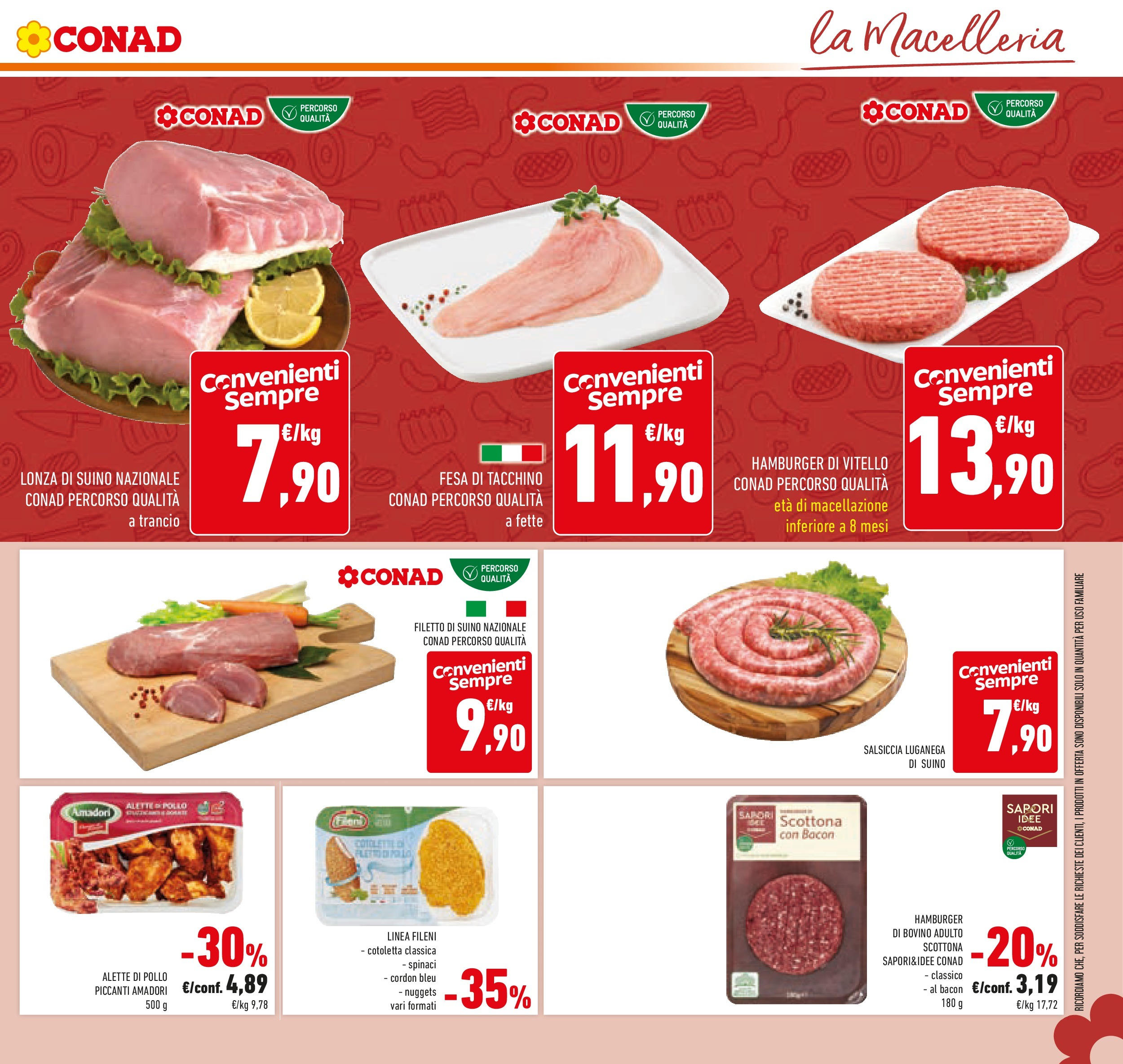 Volantino Conad dal 30/06/2025 > Anteprima - Luglio | Pagina: 9 | Prodotti: Bovino, Suino, Salsiccia, Hamburger