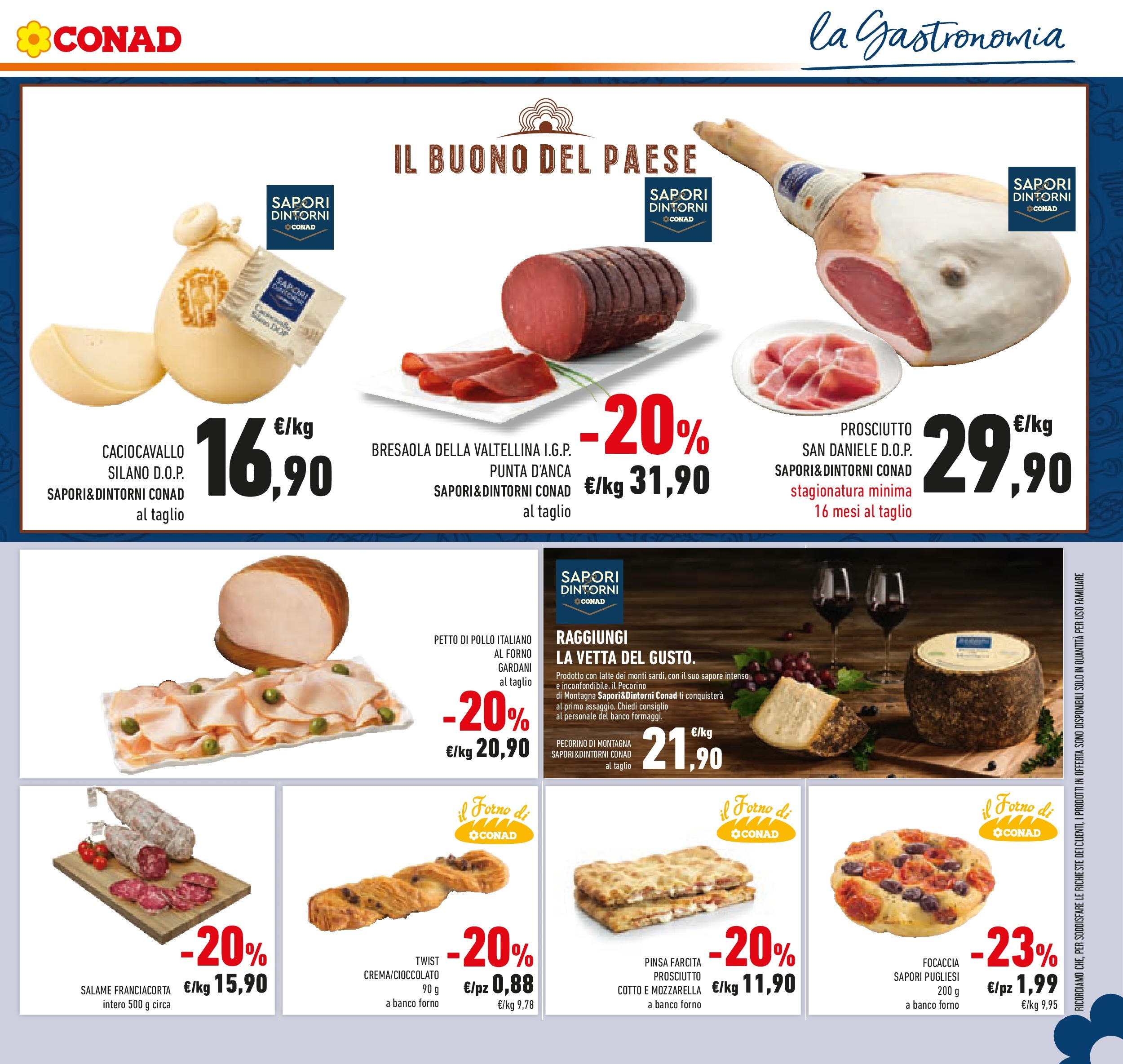 Volantino Conad dal 30/06/2025 > Anteprima - Luglio | Pagina: 13 | Prodotti: Petto di Pollo, Salame, Bresaola, Latte