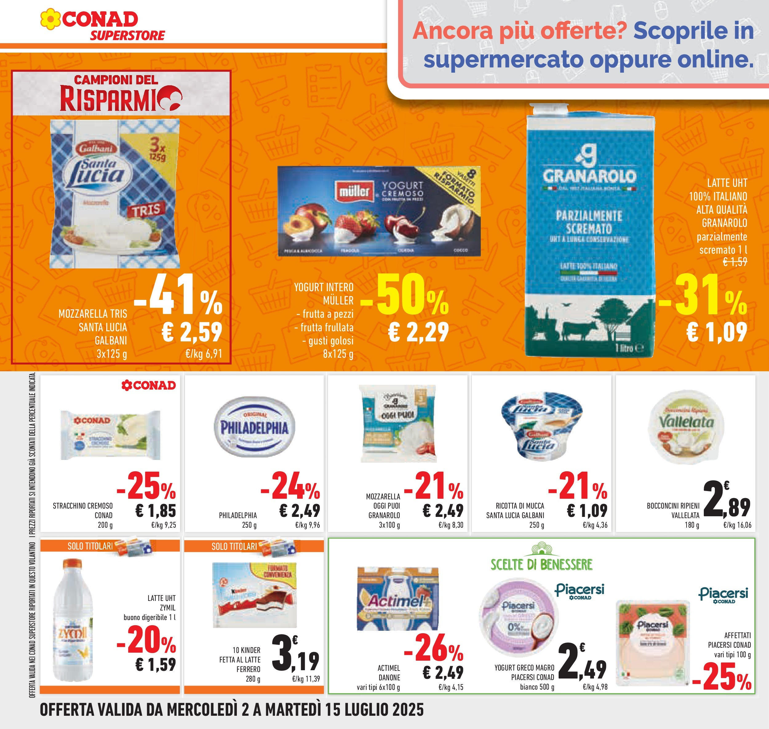 Volantino Conad dal 01/07/2025 > Anteprima - Luglio | Pagina: 18 | Prodotti: Yogurt greco, Yogurt, Frutta, Stracchino
