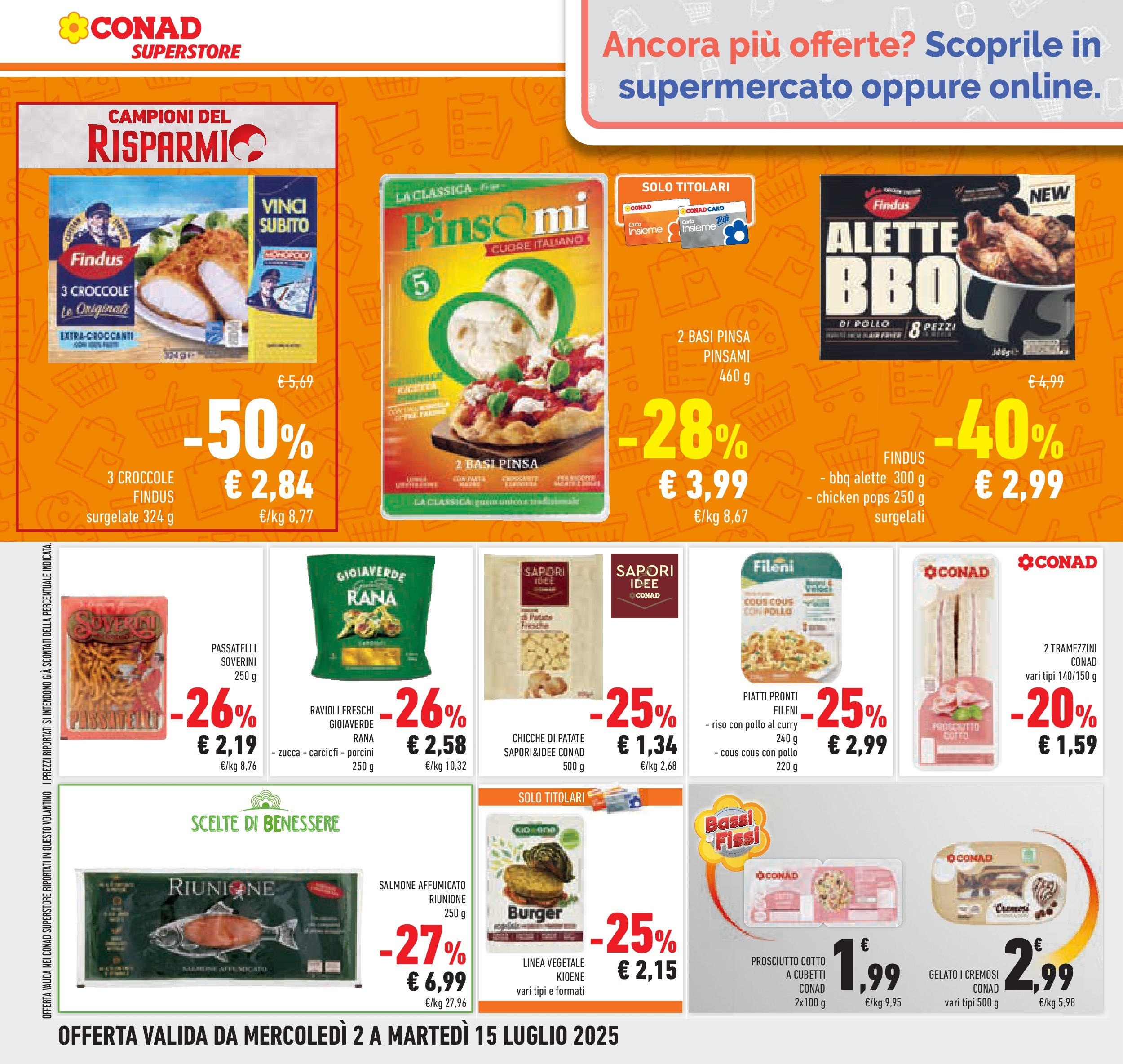 Volantino Conad dal 01/07/2025 > Anteprima - Luglio | Pagina: 20 | Prodotti: Salmone affumicato, Salmone, Carciofi, Cous cous