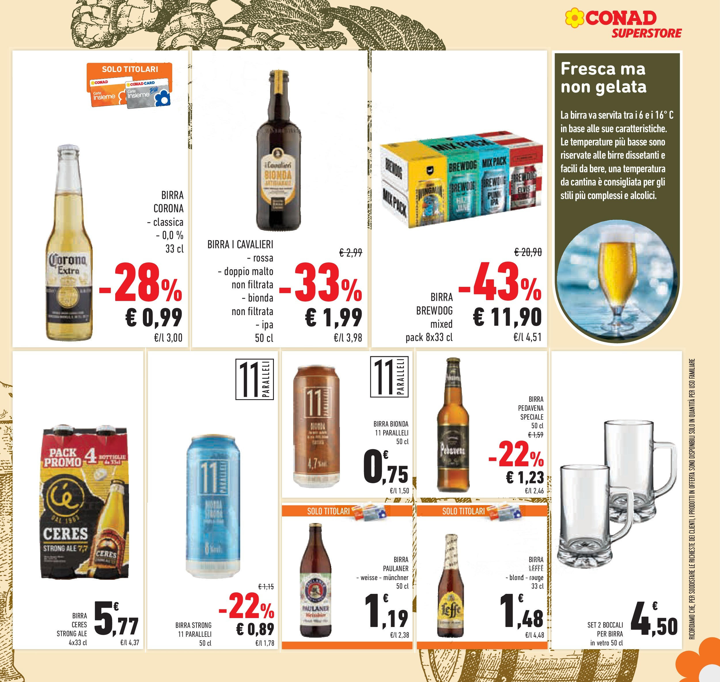 Volantino Conad dal 01/07/2025 > Anteprima - Luglio | Pagina: 27 | Prodotti: Birra, Ceres