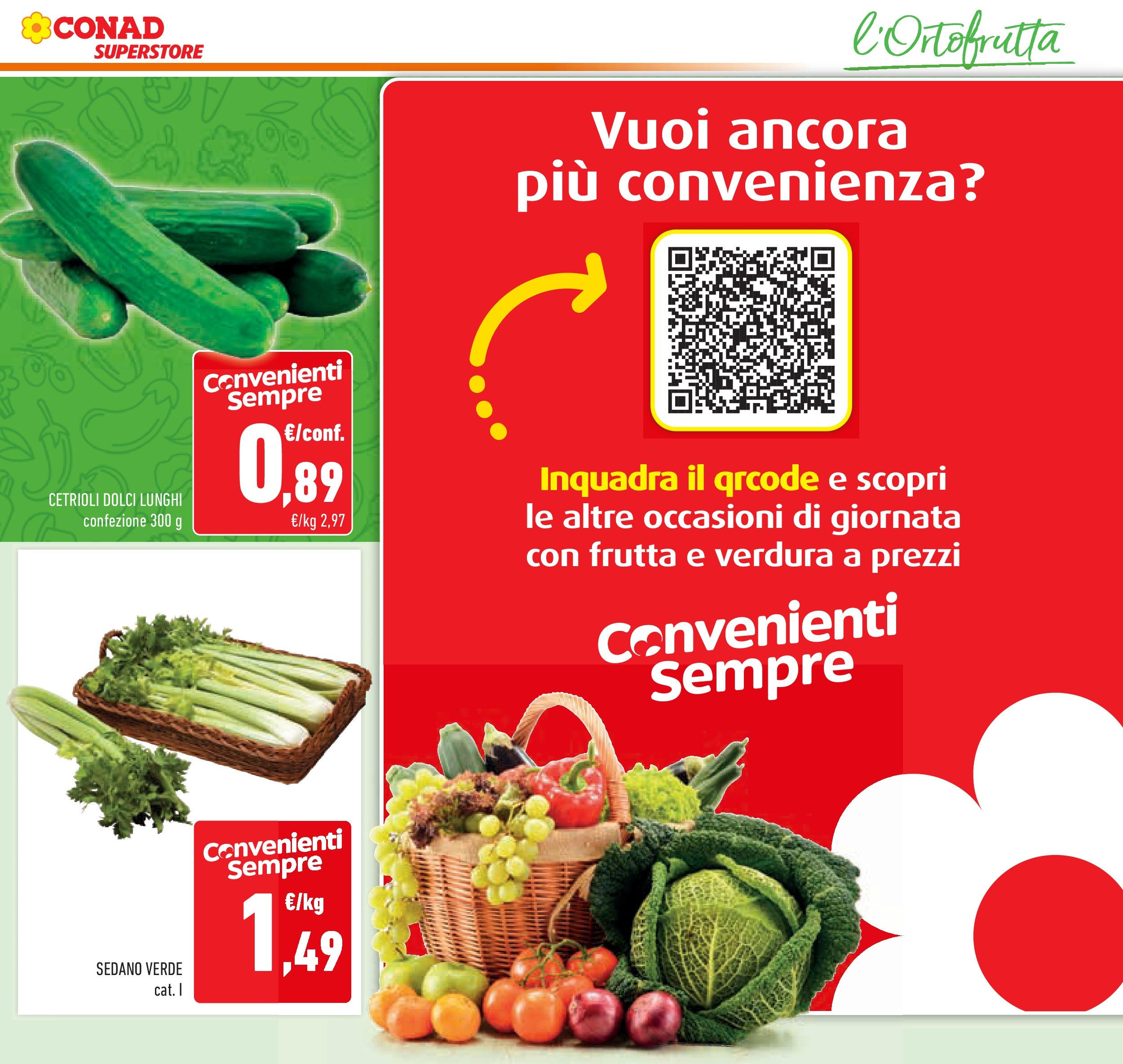Volantino Conad dal 01/07/2025 > Anteprima - Luglio | Pagina: 5 | Prodotti: Cetrioli, Frutta, Sedano