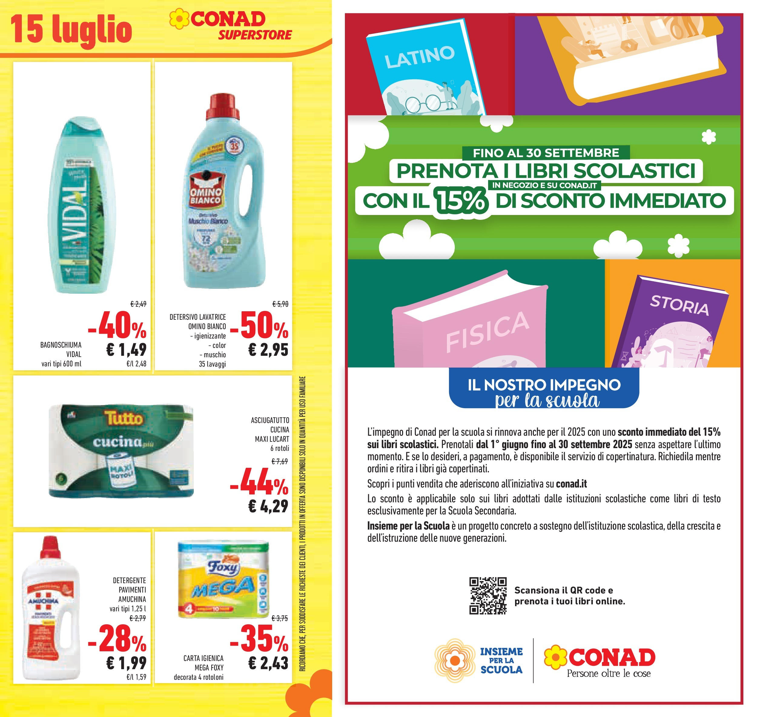 Volantino Conad dal 01/07/2025 > Anteprima - Luglio | Pagina: 37 | Prodotti: Carta igienica, Bagnoschiuma, Detergente, Lavatrice