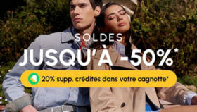 Soldes : Jusqu'à -50%