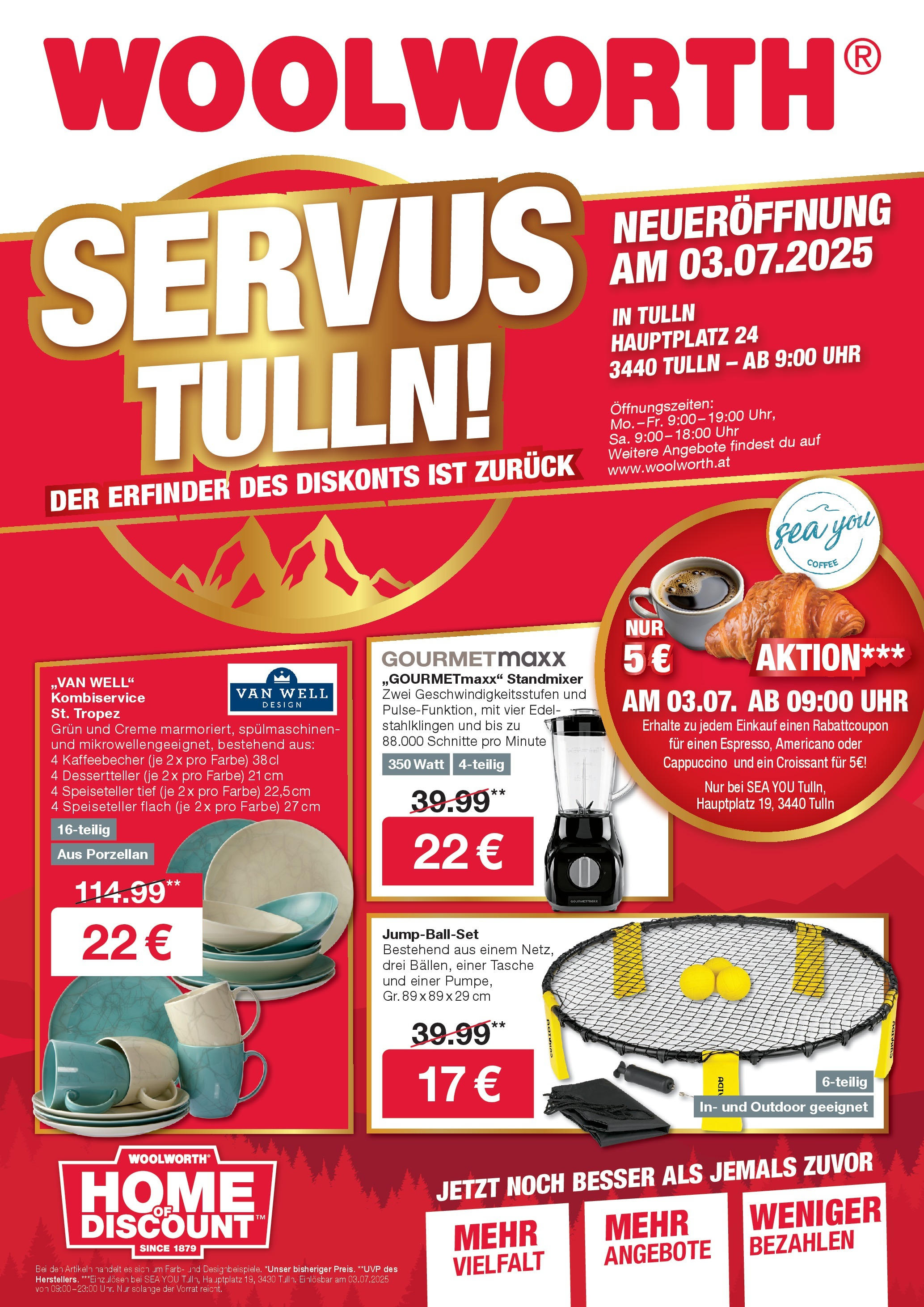 Woolworth Servus Tulln! von 30.06.2025 - Aktuelle Angebote | Seite: 1 | Produkte: Uhr, Tasche, Creme