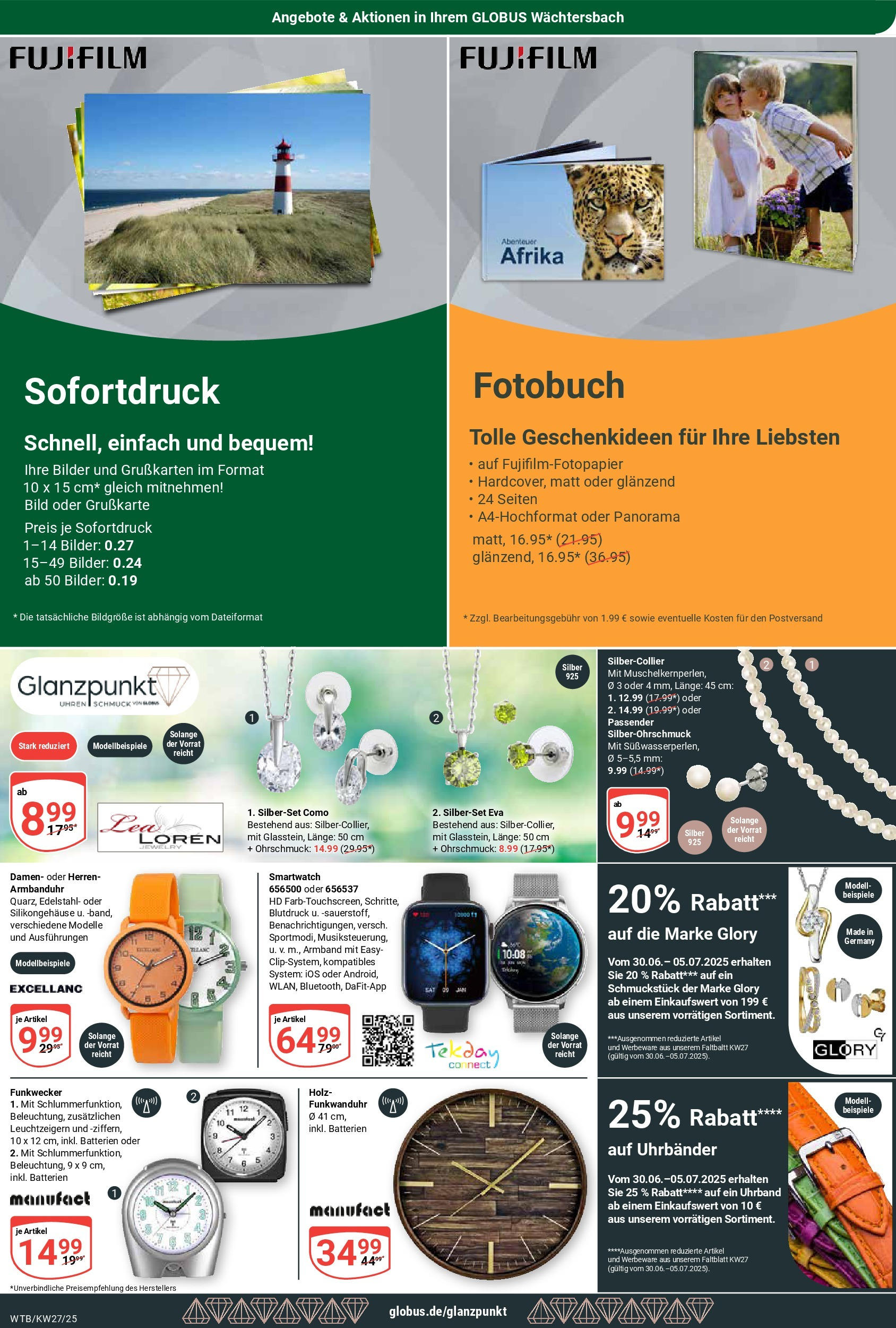Globus prospekt Wächtersbach	 (ab 29.06.2025) » Angebote online | Seite: 27 | Produkte: Smartwatch, Batterien, Bilder