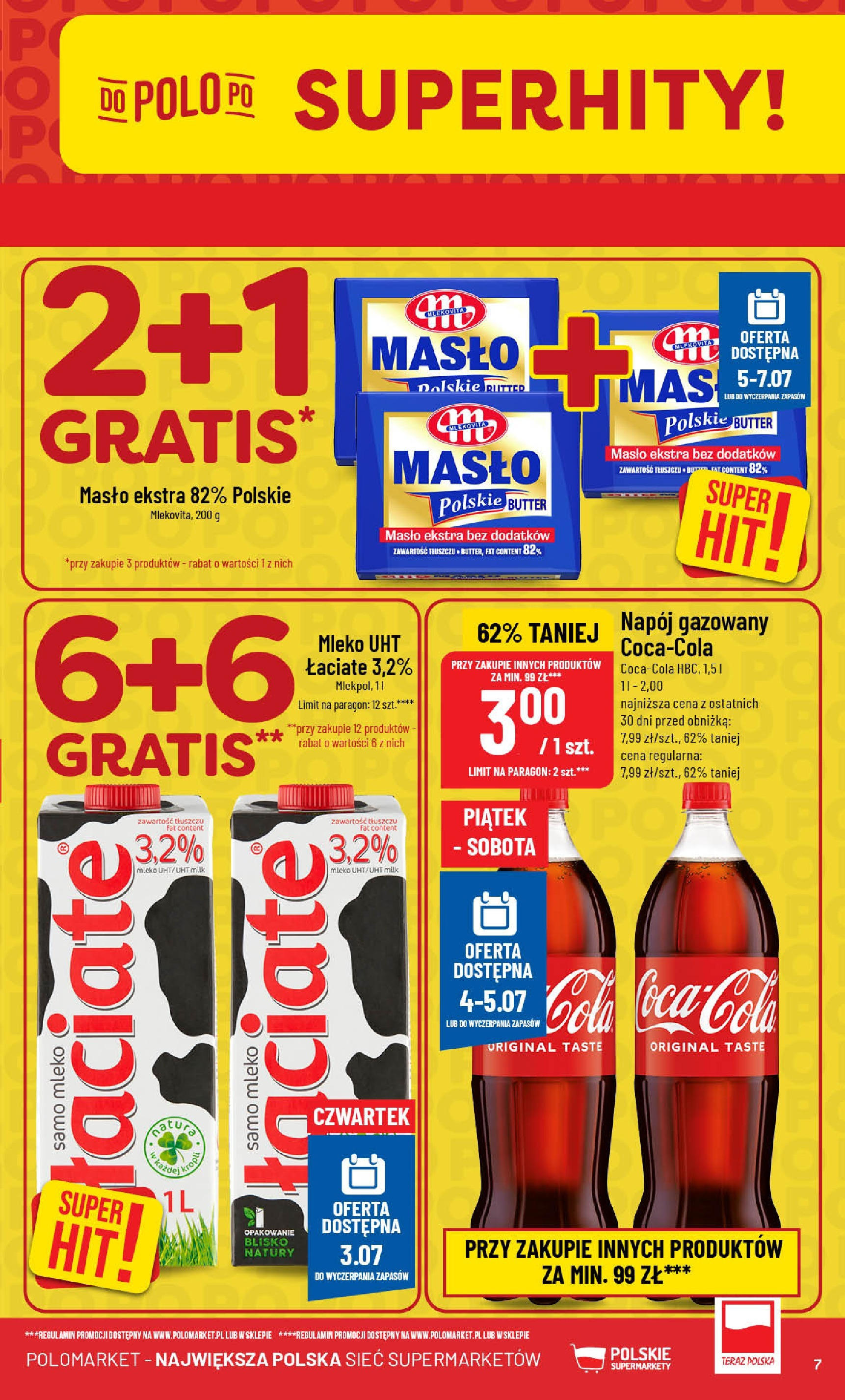 POLOmarket gazetka od jutra (02.07.2025) | Nowa PDF | Strona: 7 | Produkty: Mleko, Masło POLOmarket gazetka od jutra (02.07.2025) - Nowa PDF | Strona: 7 | Produkty: Mleko, Masło