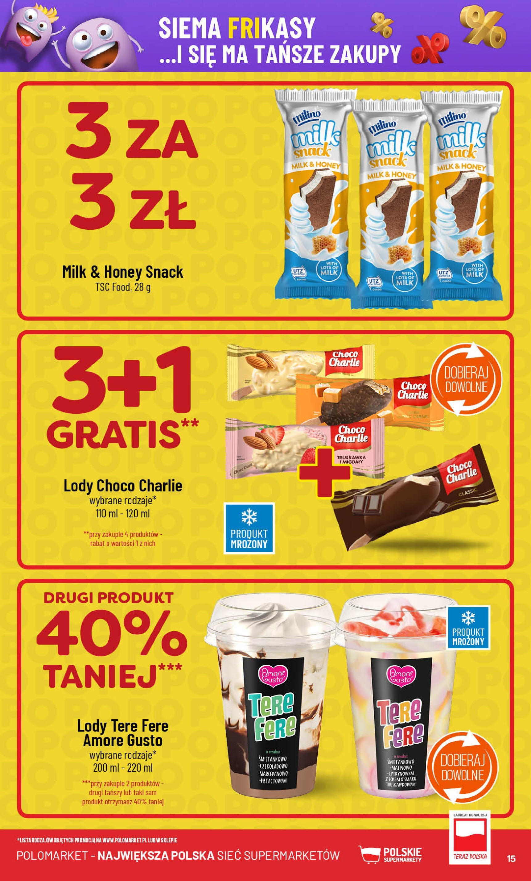 POLOmarket gazetka od jutra (02.07.2025) | Nowa PDF | Strona: 15 | Produkty: Lody POLOmarket gazetka od jutra (02.07.2025) - Nowa PDF | Strona: 15 | Produkty: Lody