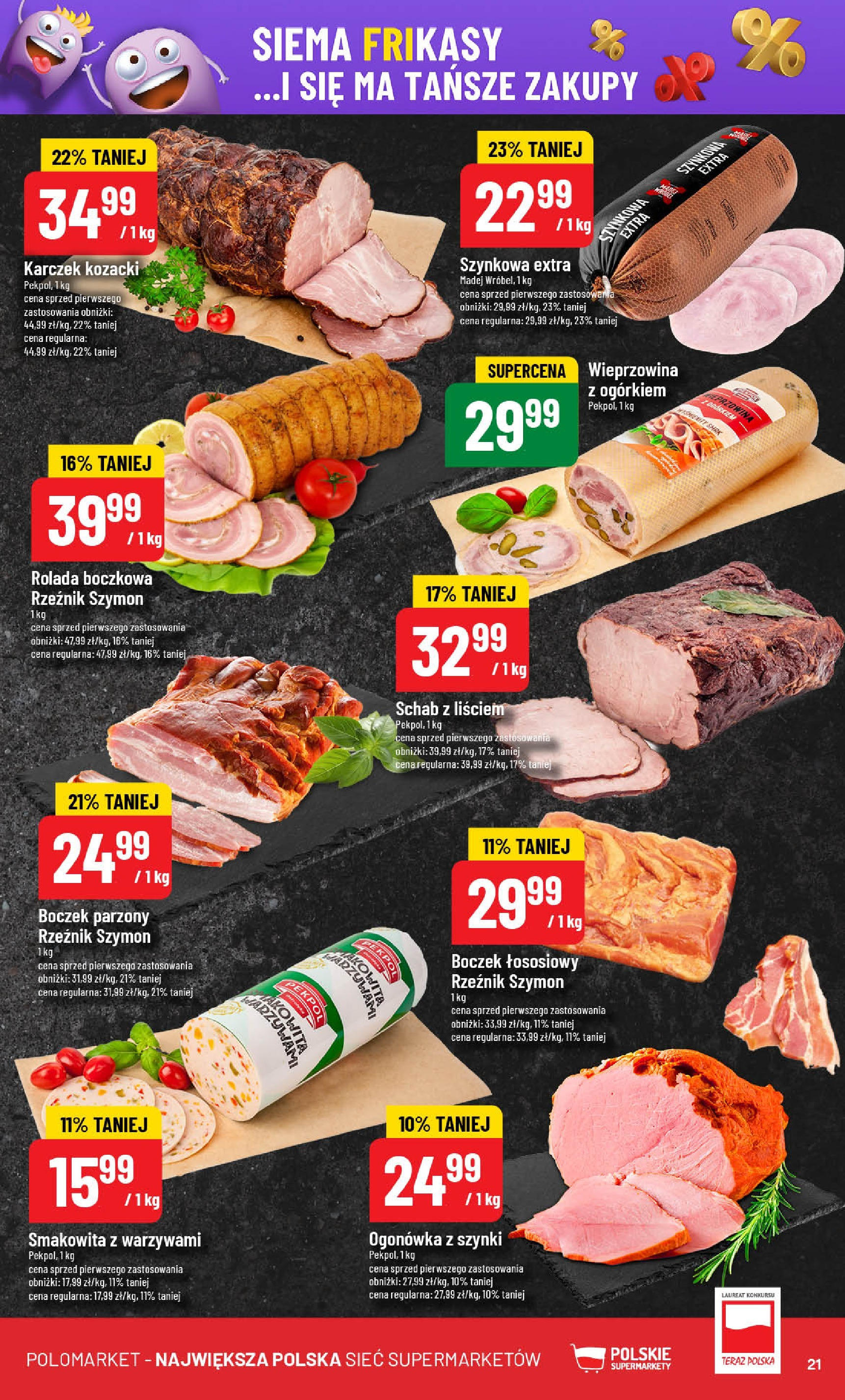 POLOmarket gazetka od jutra (02.07.2025) | Nowa PDF | Strona: 21 | Produkty: Schab, Rolada, Boczek parzony, Wieprzowina POLOmarket gazetka od jutra (02.07.2025) - Nowa PDF | Strona: 21 | Produkty: Schab, Rolada, Boczek parzony, Wieprzowina