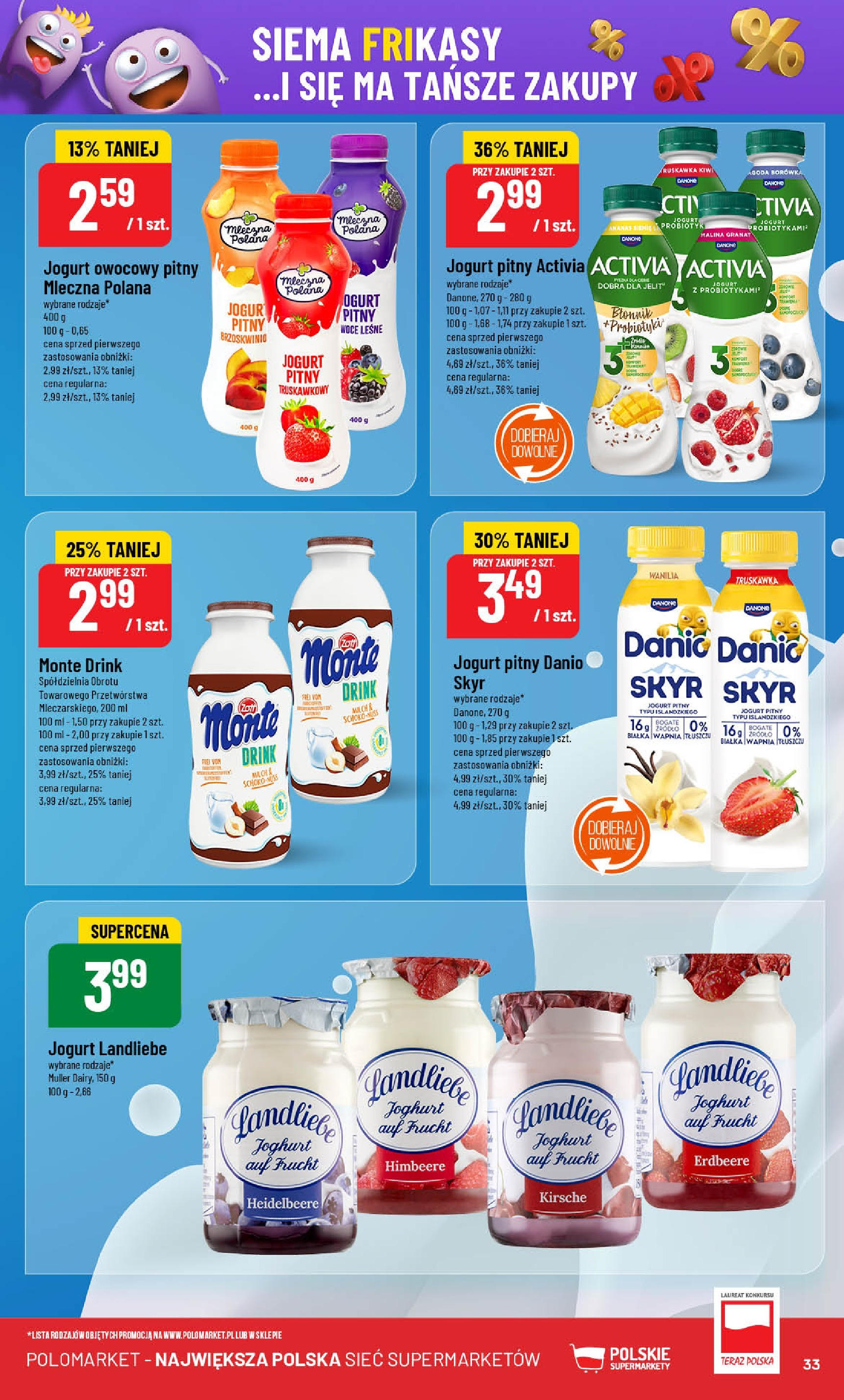 POLOmarket gazetka od jutra (02.07.2025) | Nowa PDF | Strona: 33 | Produkty: Jogurt owocowy, Ananas, Kiwi, Skyr POLOmarket gazetka od jutra (02.07.2025) - Nowa PDF | Strona: 33 | Produkty: Jogurt owocowy, Ananas, Kiwi, Skyr