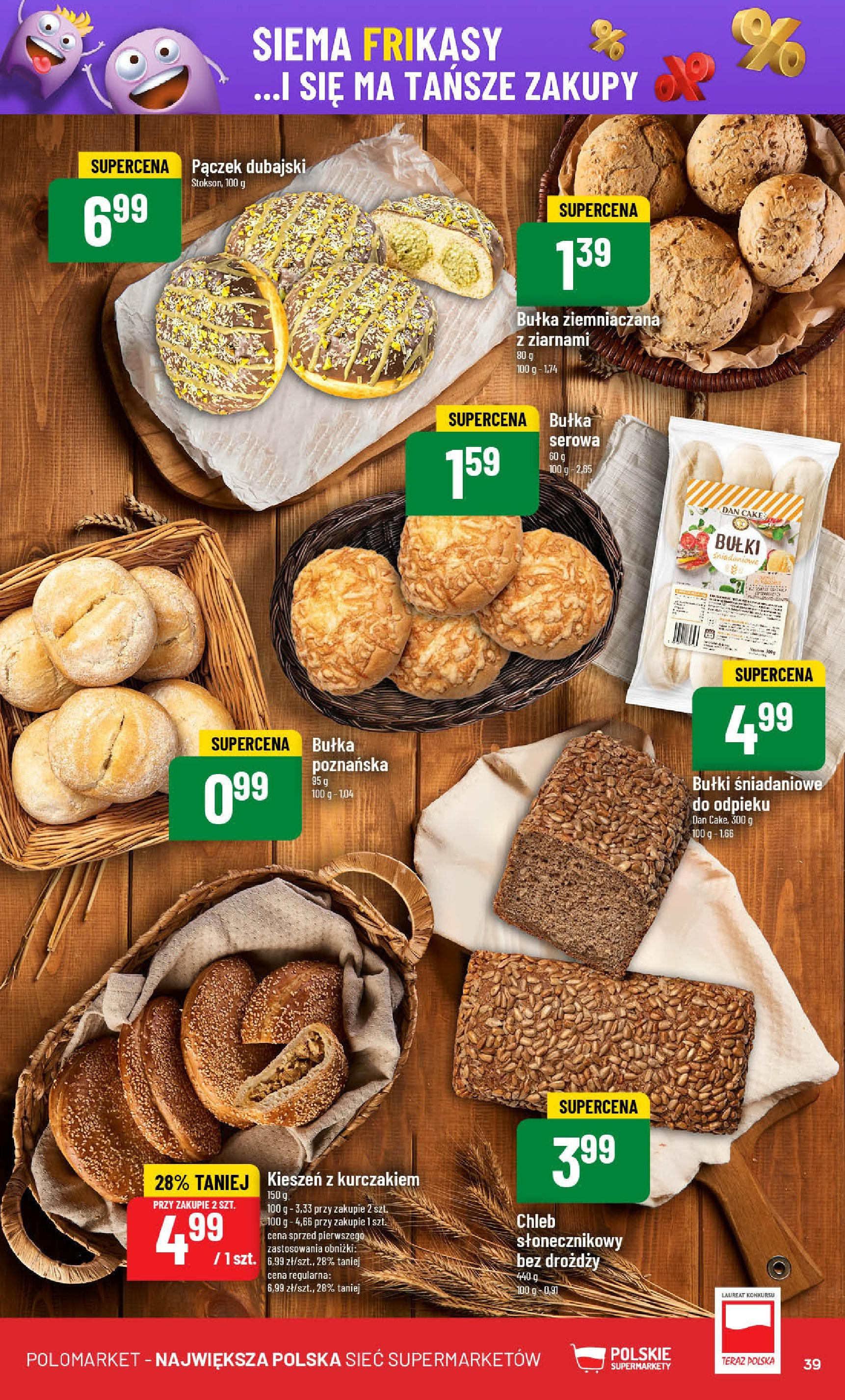 POLOmarket gazetka od jutra (02.07.2025) | Nowa PDF | Strona: 39 | Produkty: Chleb Słonecznikowy, Bułka, Donut, Bułka poznańska POLOmarket gazetka od jutra (02.07.2025) - Nowa PDF | Strona: 39 | Produkty: Chleb Słonecznikowy, Bułka, Donut, Bułka poznańska