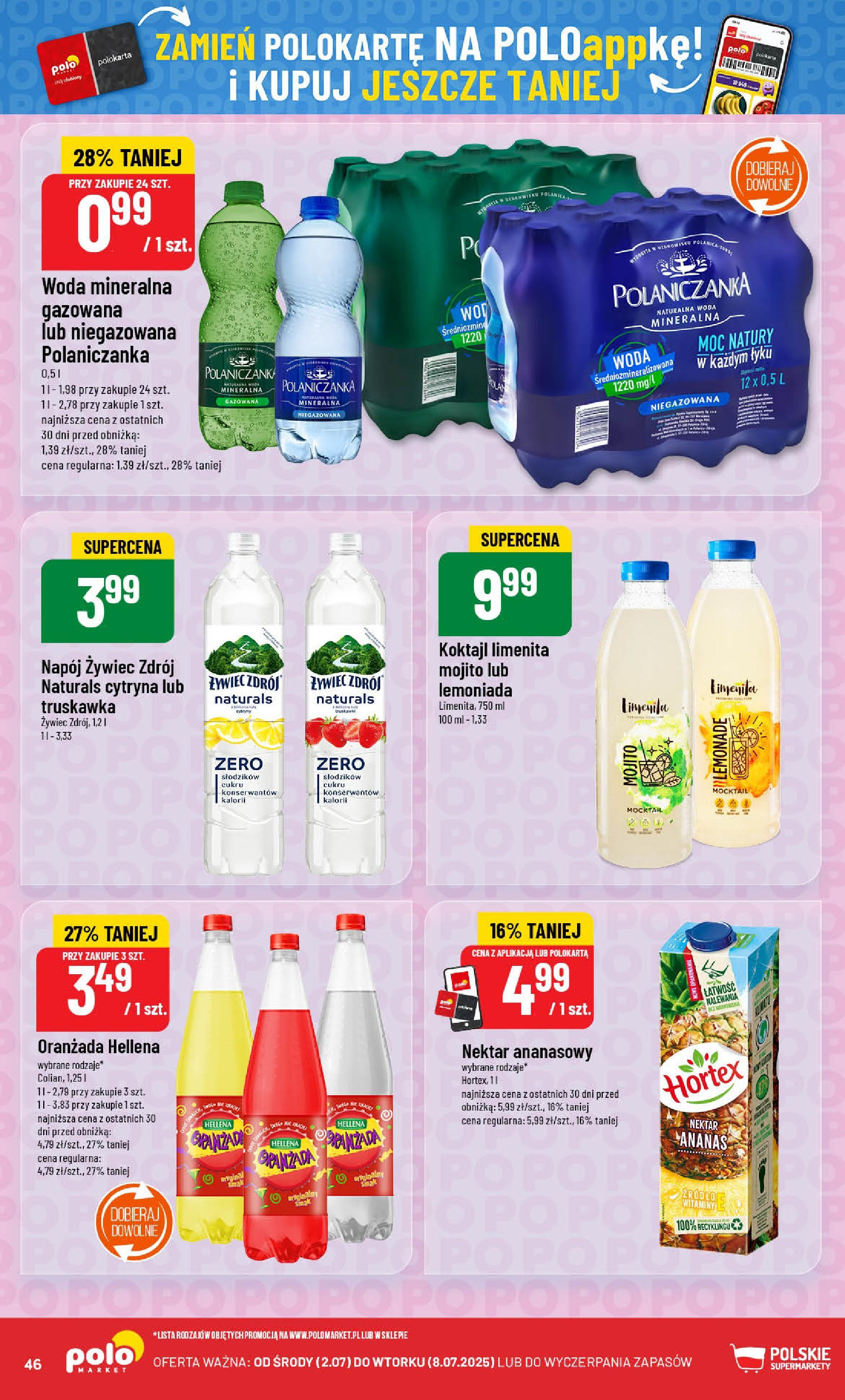 POLOmarket gazetka od jutra (02.07.2025) | Nowa PDF | Strona: 46 | Produkty: Cytryna, Oranżada hellena, Ananas, Woda POLOmarket gazetka od jutra (02.07.2025) - Nowa PDF | Strona: 46 | Produkty: Cytryna, Oranżada hellena, Ananas, Woda