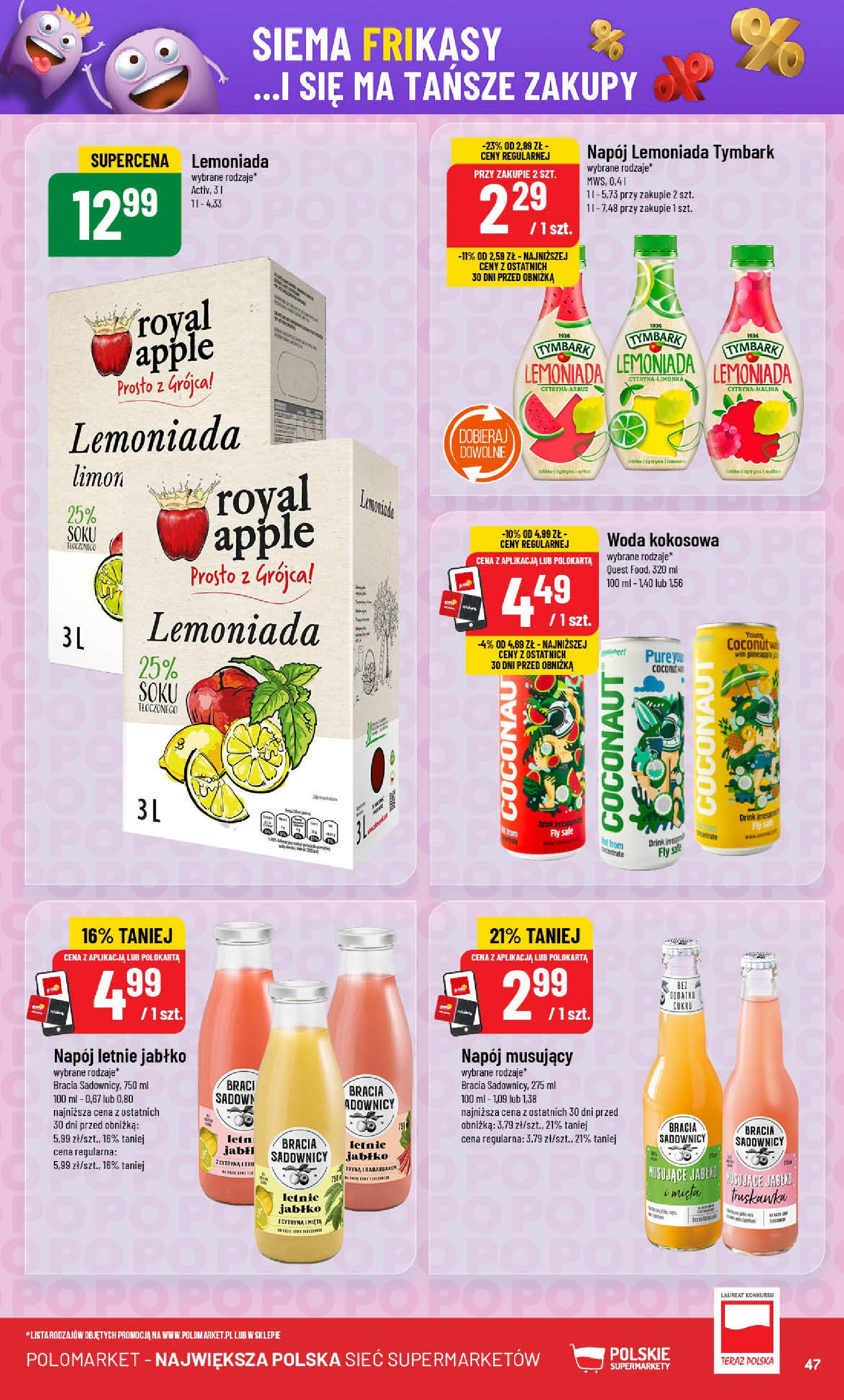 POLOmarket gazetka od jutra (02.07.2025) | Nowa PDF | Strona: 47 | Produkty: Cytryna, Woda kokosowa, Mięta, Woda POLOmarket gazetka od jutra (02.07.2025) - Nowa PDF | Strona: 47 | Produkty: Cytryna, Woda kokosowa, Mięta, Woda