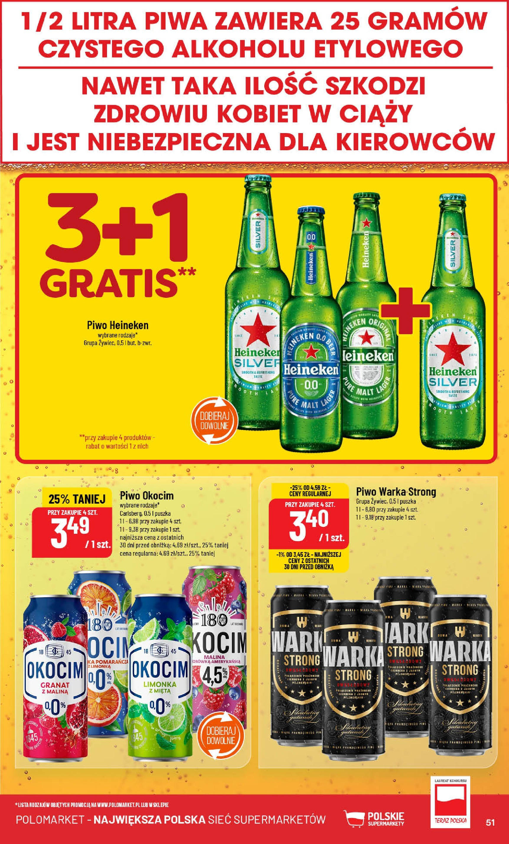 POLOmarket gazetka od jutra (02.07.2025) | Nowa PDF | Strona: 51 | Produkty: Malina, Warka, Piwo Warka, Heineken POLOmarket gazetka od jutra (02.07.2025) - Nowa PDF | Strona: 51 | Produkty: Malina, Warka, Piwo Warka, Heineken