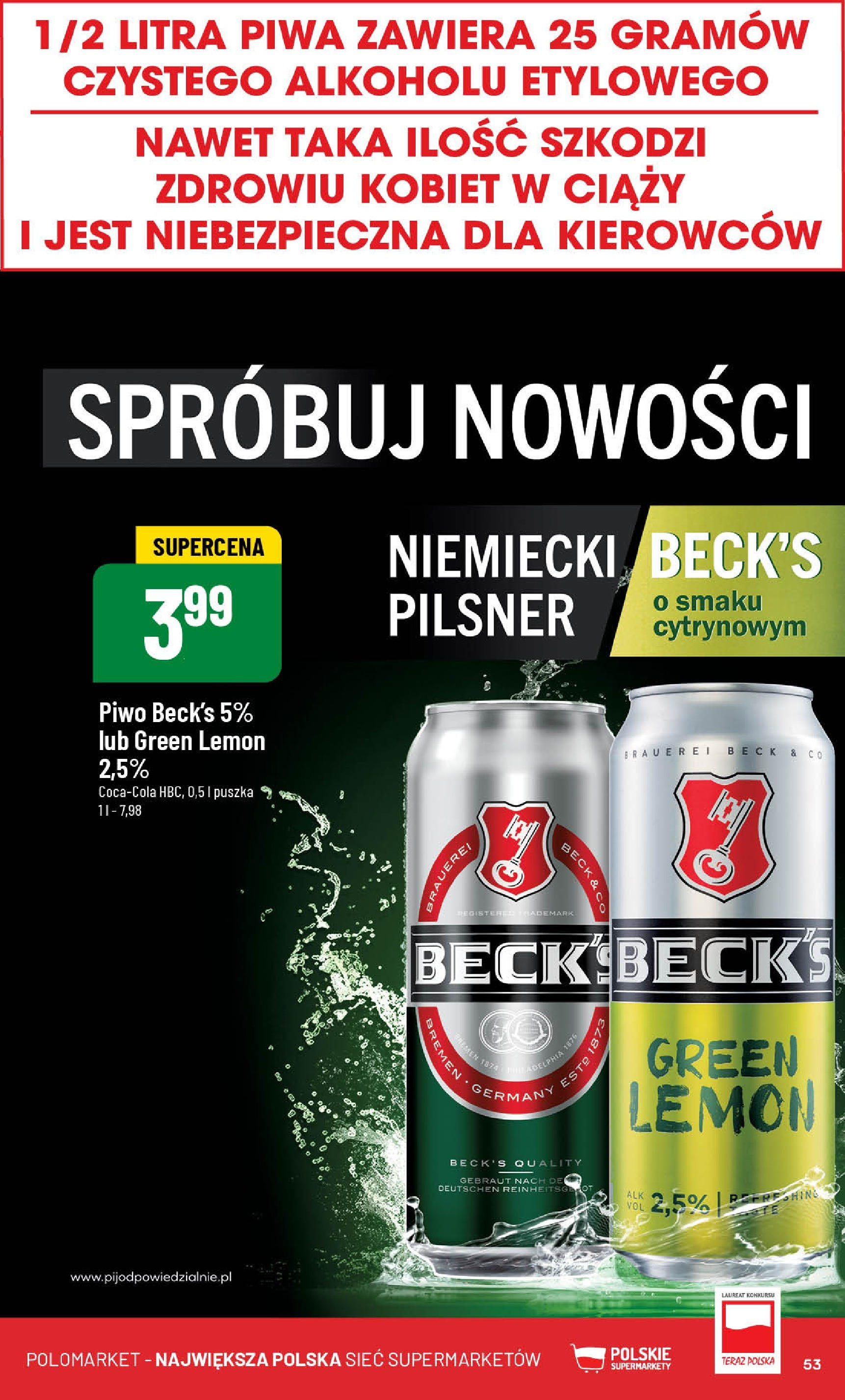 POLOmarket gazetka od jutra (02.07.2025) | Nowa PDF | Strona: 53 | Produkty: Piwo POLOmarket gazetka od jutra (02.07.2025) - Nowa PDF | Strona: 53 | Produkty: Piwo