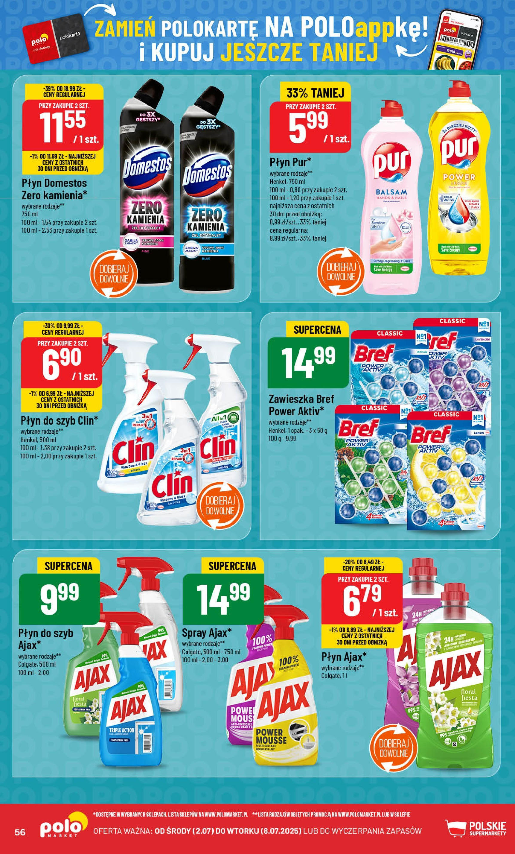 POLOmarket gazetka od jutra (02.07.2025) | Nowa PDF | Strona: 56 | Produkty: Cleaner, Domestos POLOmarket gazetka od jutra (02.07.2025) - Nowa PDF | Strona: 56 | Produkty: Cleaner, Domestos