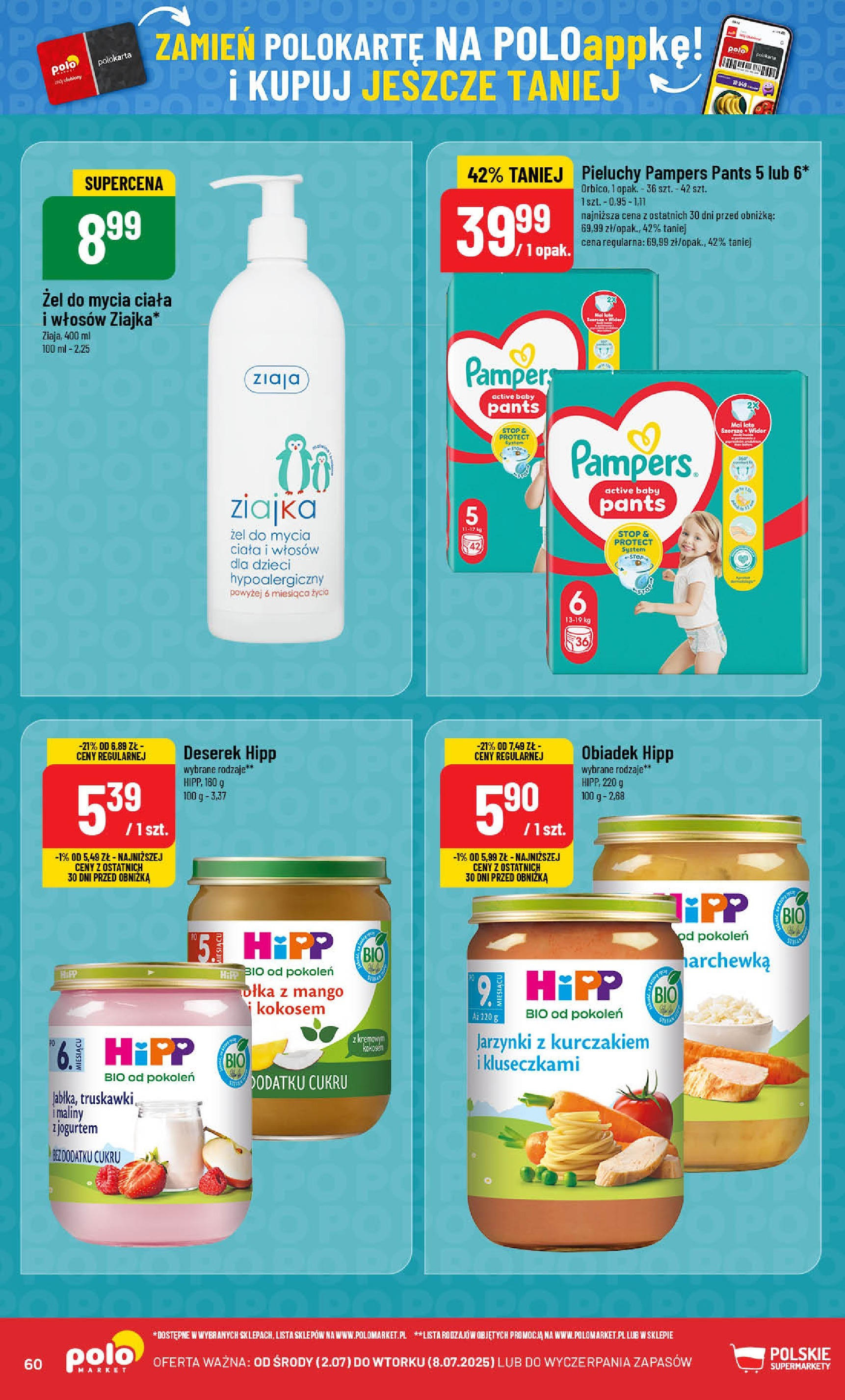 POLOmarket gazetka od jutra (02.07.2025) | Nowa PDF | Strona: 60 | Produkty: Maliny, Pampers, Jabłka, Marchewka POLOmarket gazetka od jutra (02.07.2025) - Nowa PDF | Strona: 60 | Produkty: Maliny, Pampers, Jabłka, Marchewka