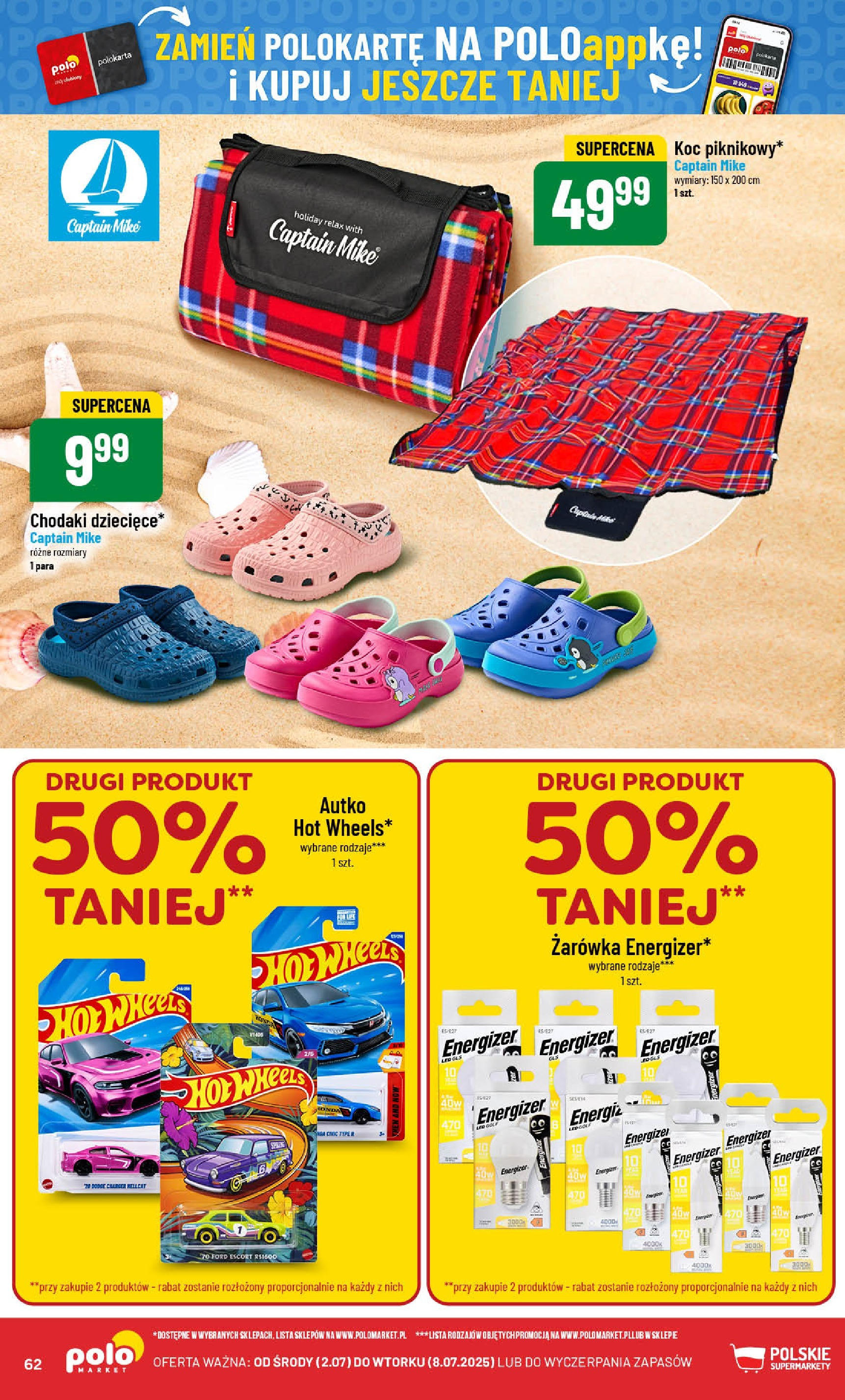 POLOmarket gazetka od jutra (02.07.2025) | Nowa PDF | Strona: 62 | Produkty: Koc POLOmarket gazetka od jutra (02.07.2025) - Nowa PDF | Strona: 62 | Produkty: Koc