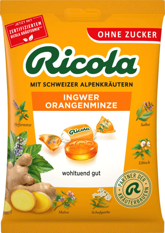 Ricola Bonbon, Ingwer Orangenminze