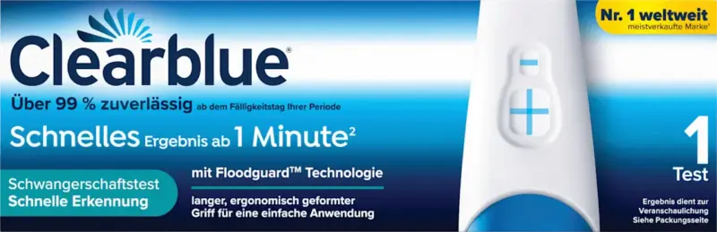 Clearblue Schwangerschaftstest Schnell - ab 1 Minute