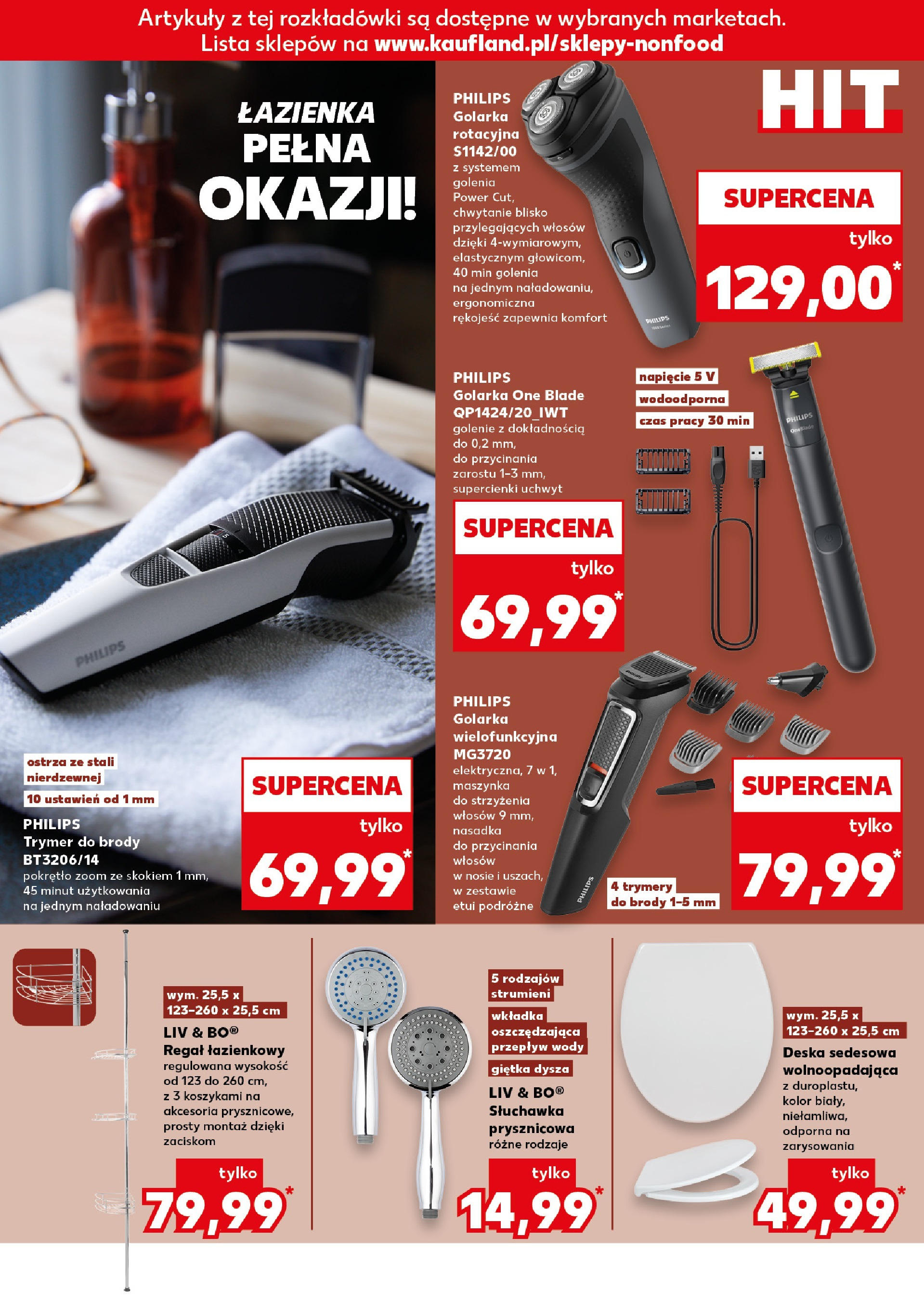 Kaufland gazetka - Mega okazje od 03.07.2025 - od jutra PDF | Strona: 10 | Produkty: Golarka, Maszynka do strzyżenia, Regał łazienkowy, Regał