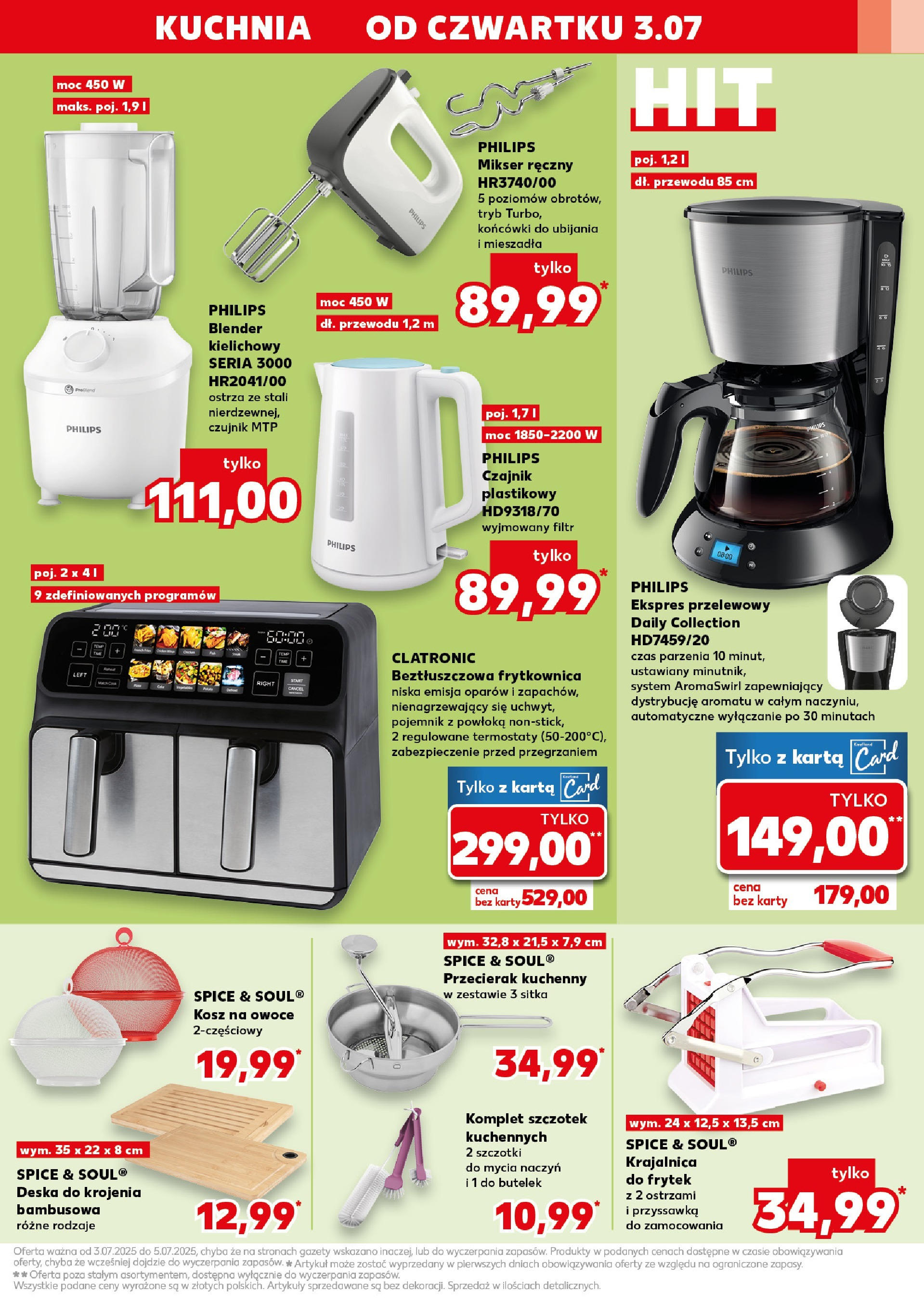Kaufland gazetka - Mega okazje od 03.07.2025 - od jutra PDF | Strona: 13 | Produkty: Czajnik, Krajalnica, Mikser, Blender
