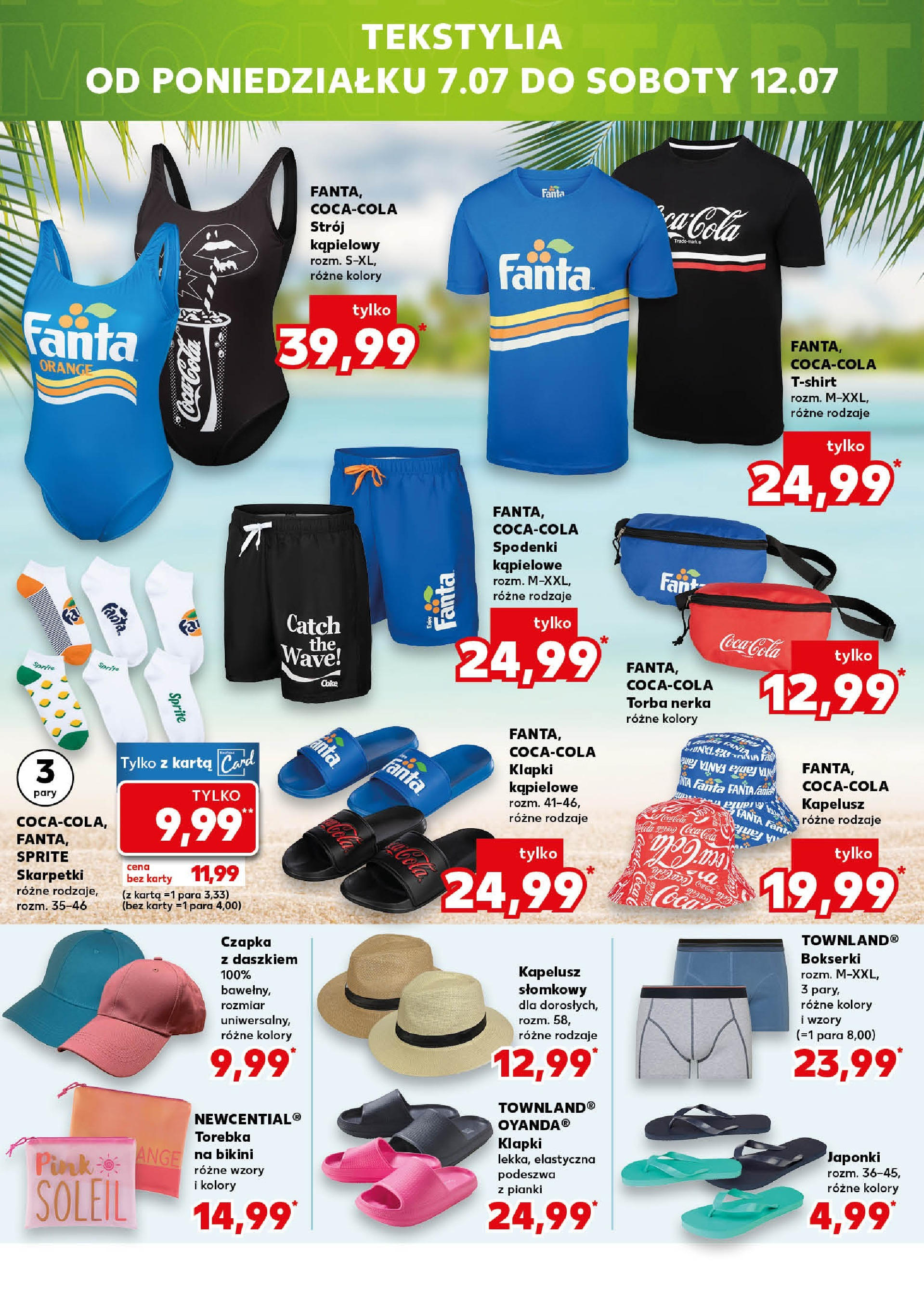 Kaufland gazetka - Mega okazje od 03.07.2025 - od jutra PDF | Strona: 16 | Produkty: Strój kąpielowy, Klapki, Kapelusz, Czapka