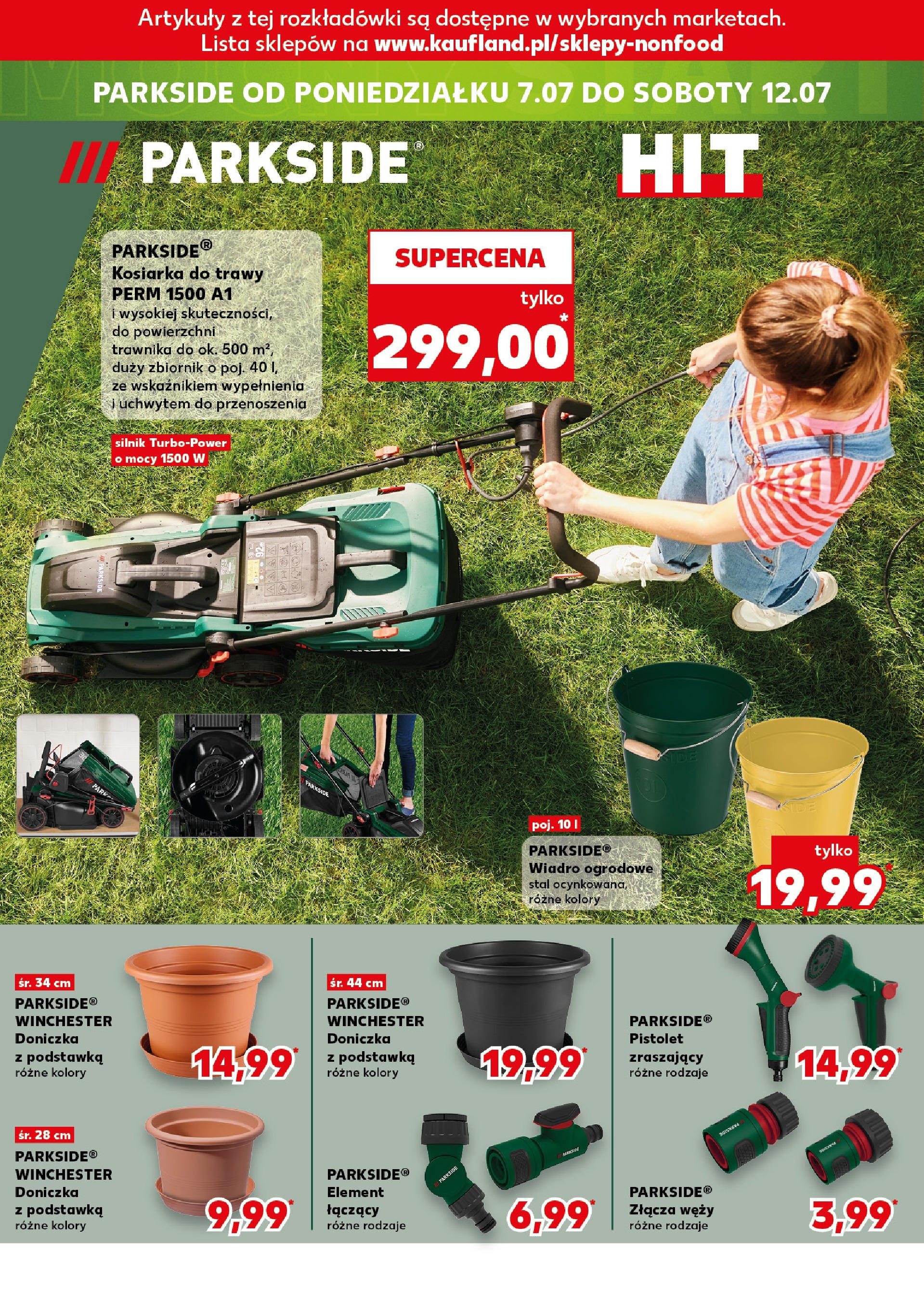 Kaufland gazetka - Mega okazje od 03.07.2025 - od jutra PDF | Strona: 18 | Produkty: Trawy, Kosiarka, Doniczka